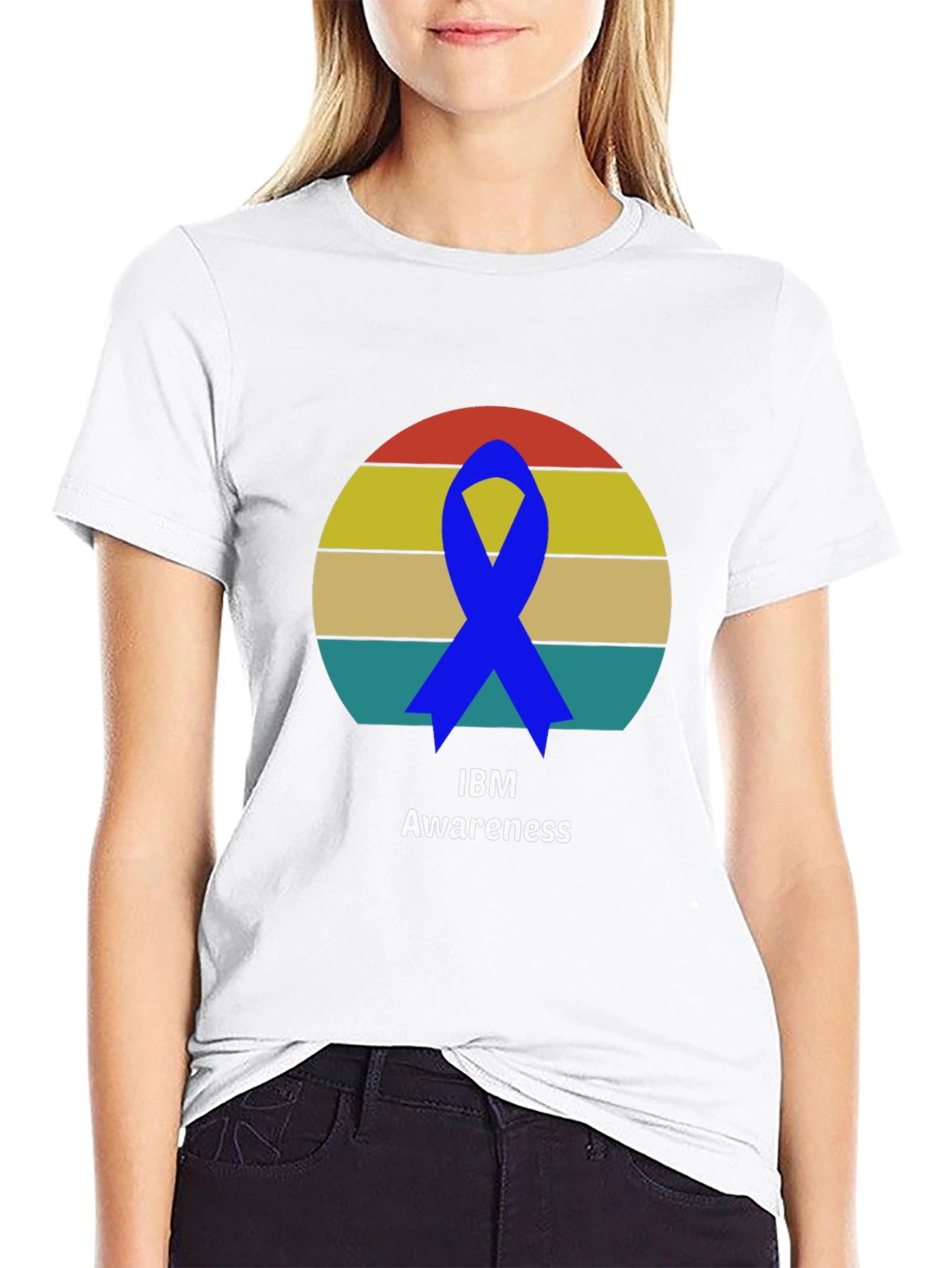 Black Awareness Ribbon Graphic Tee - Soft Cotton Blend view 9