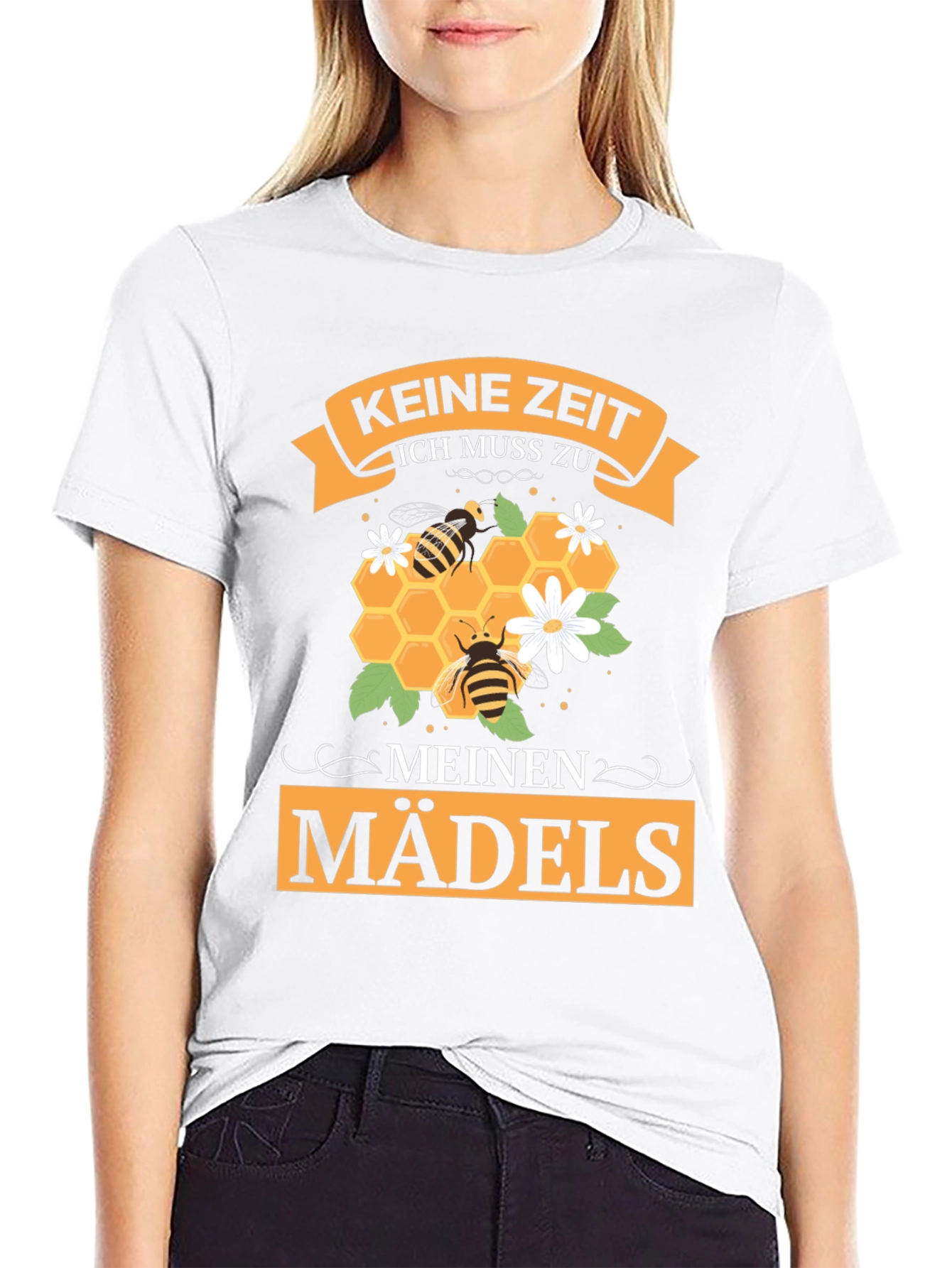 Black Keine Zeit Ich Muss Zu Meinen Madels T-Shirt view 9