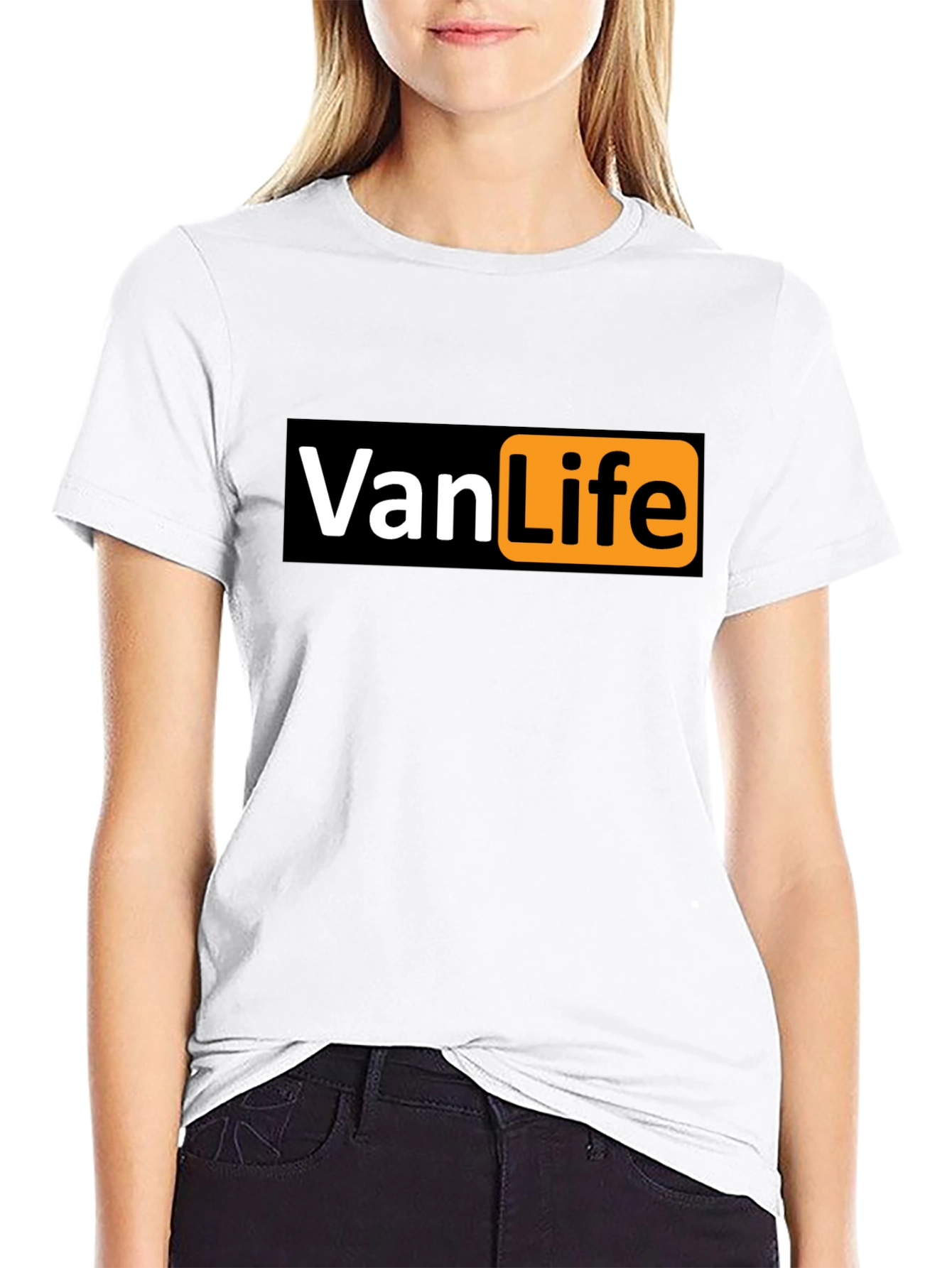 Black Van Life Graphic T-Shirt - Black view 9