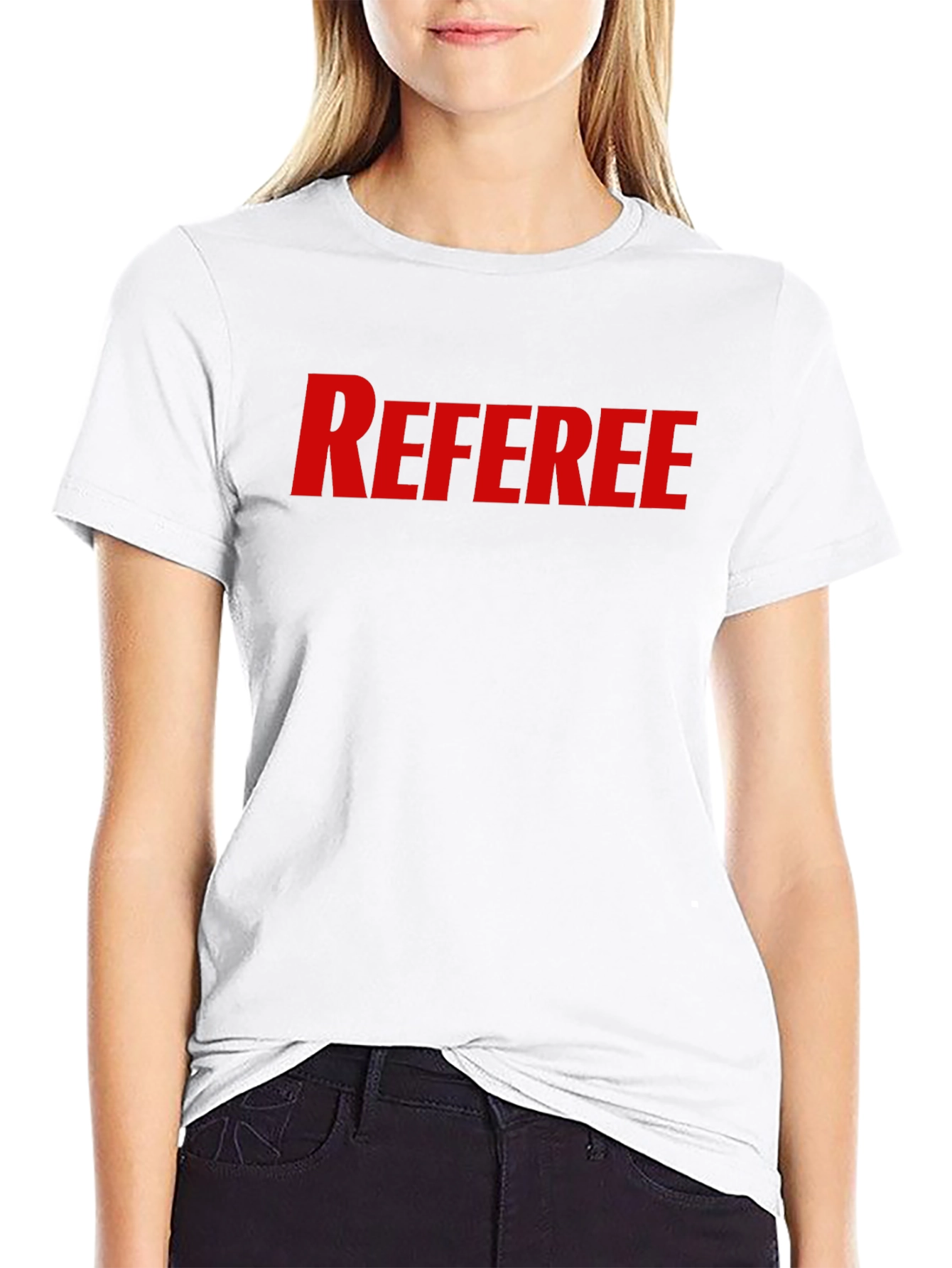 Black Referee Crew Neck T-Shirt view 9
