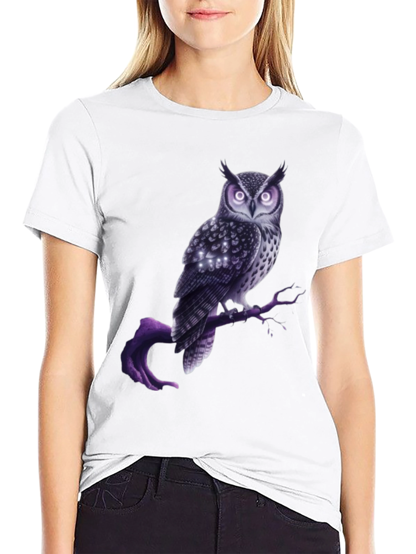 Black Mystic Owl Graphic Tee - Unique Design view 9