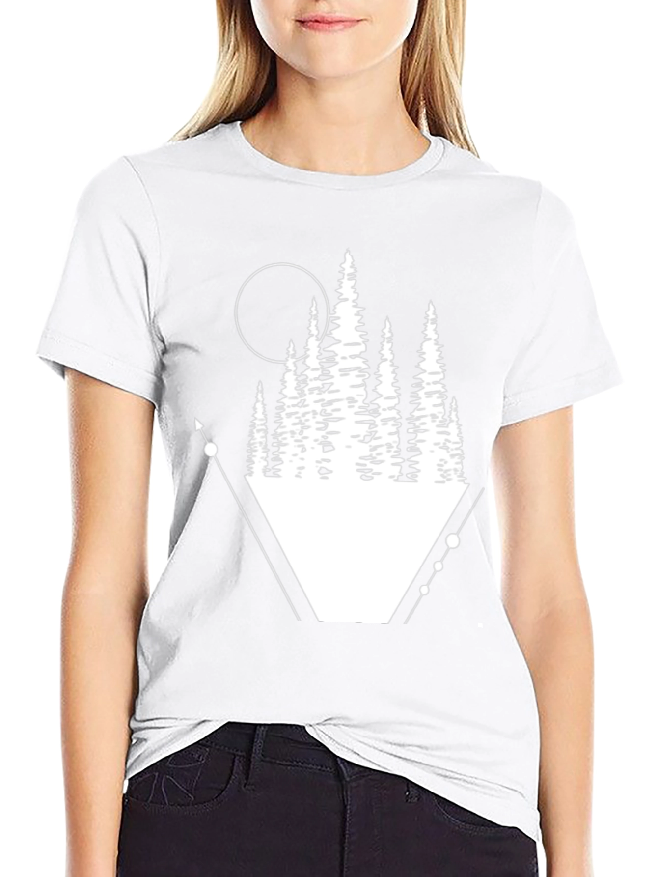 Geometric Forest Graphic Tee - Black T-Shirt - 9