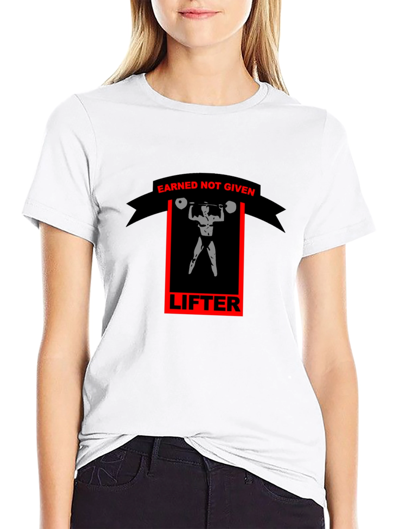 Black Earned Not Given Lifter Graphic Tee view 9