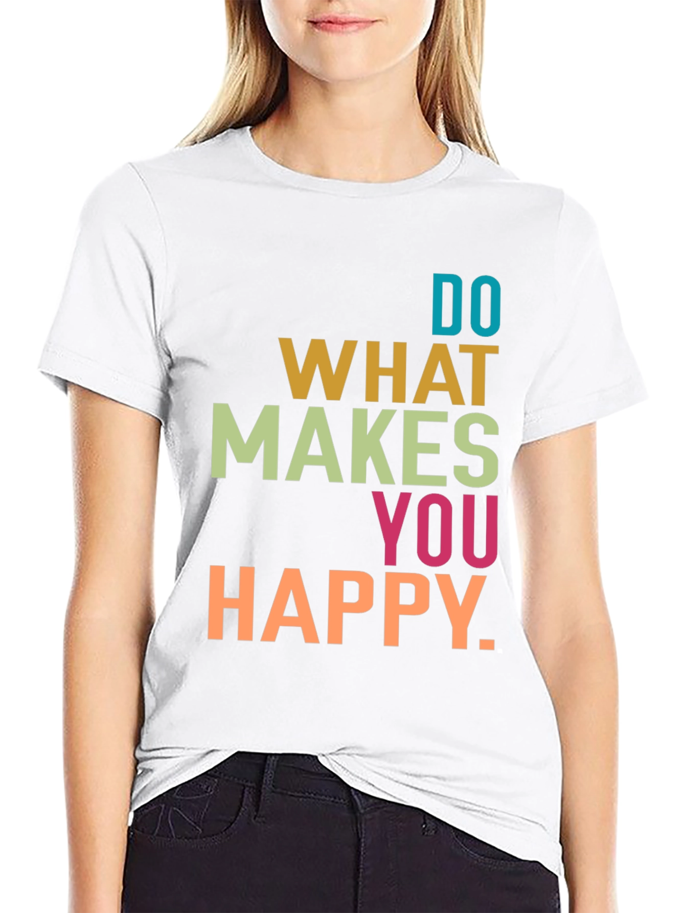 Black Do What Makes You Happy Graphic T-Shirt view 9