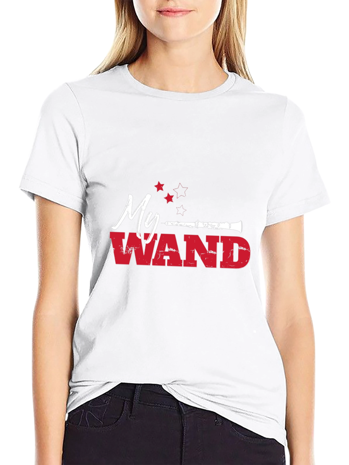 Black My Clarinet Wand T-Shirt - Musician Tee view 9