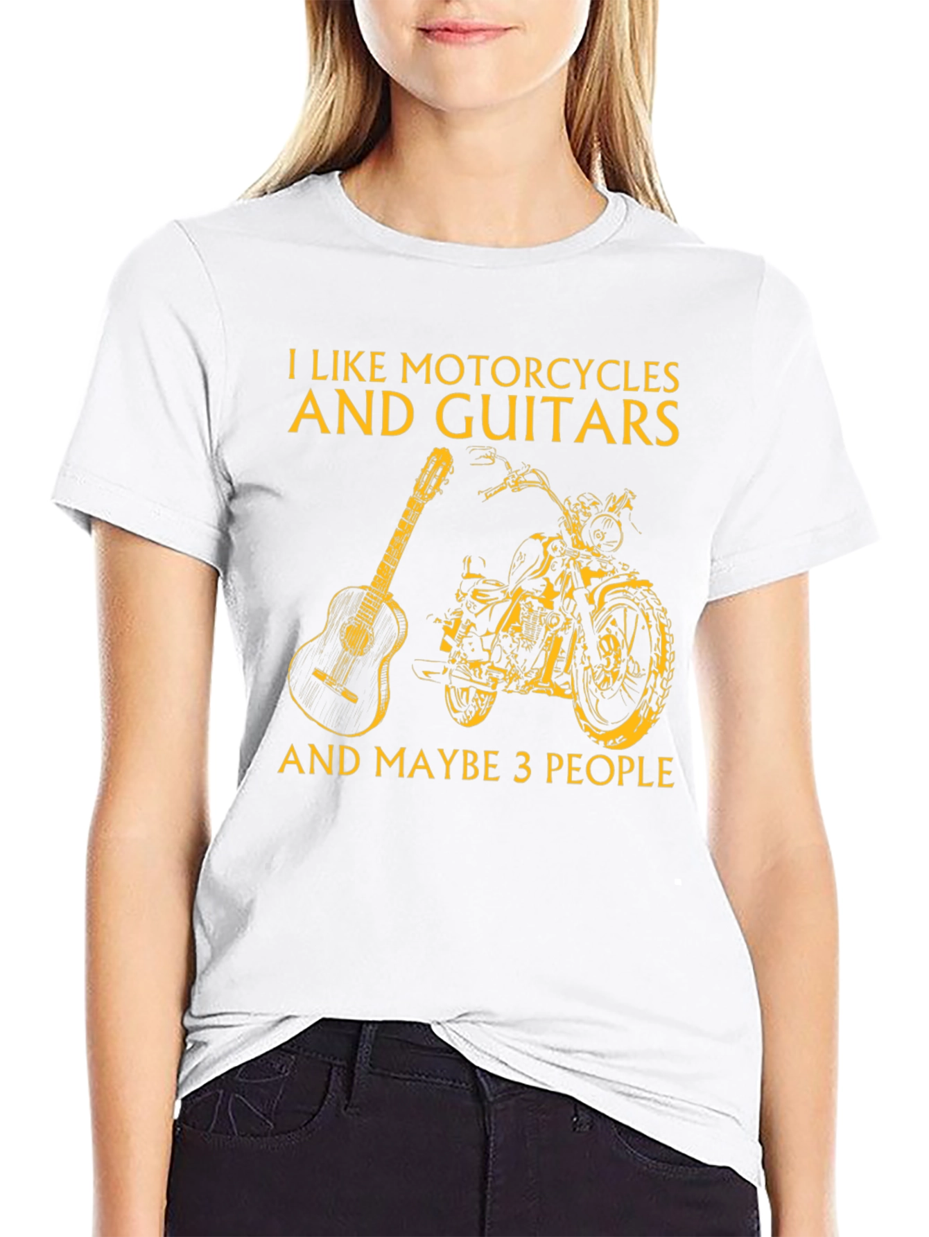 Black Motorcycles, Guitars, and Maybe 3 People T-Shirt view 9