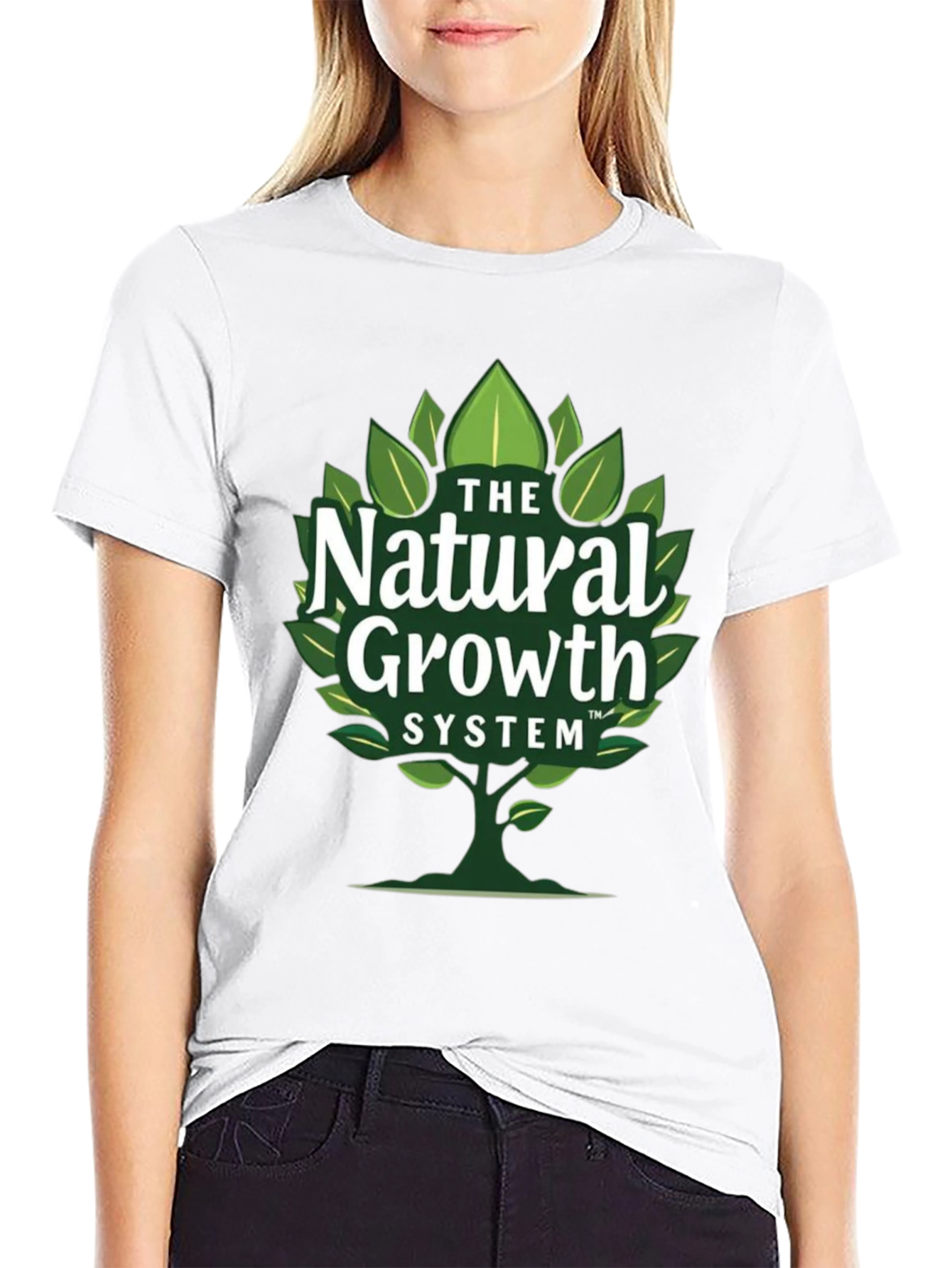 Black Natural Growth System Tree Graphic Tee view 9
