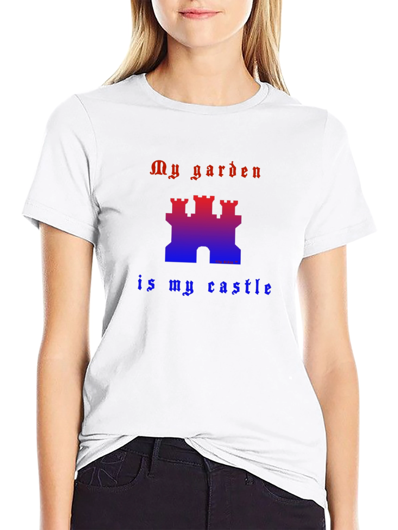 Black My Garden is My Castle Graphic Tee - Black view 9