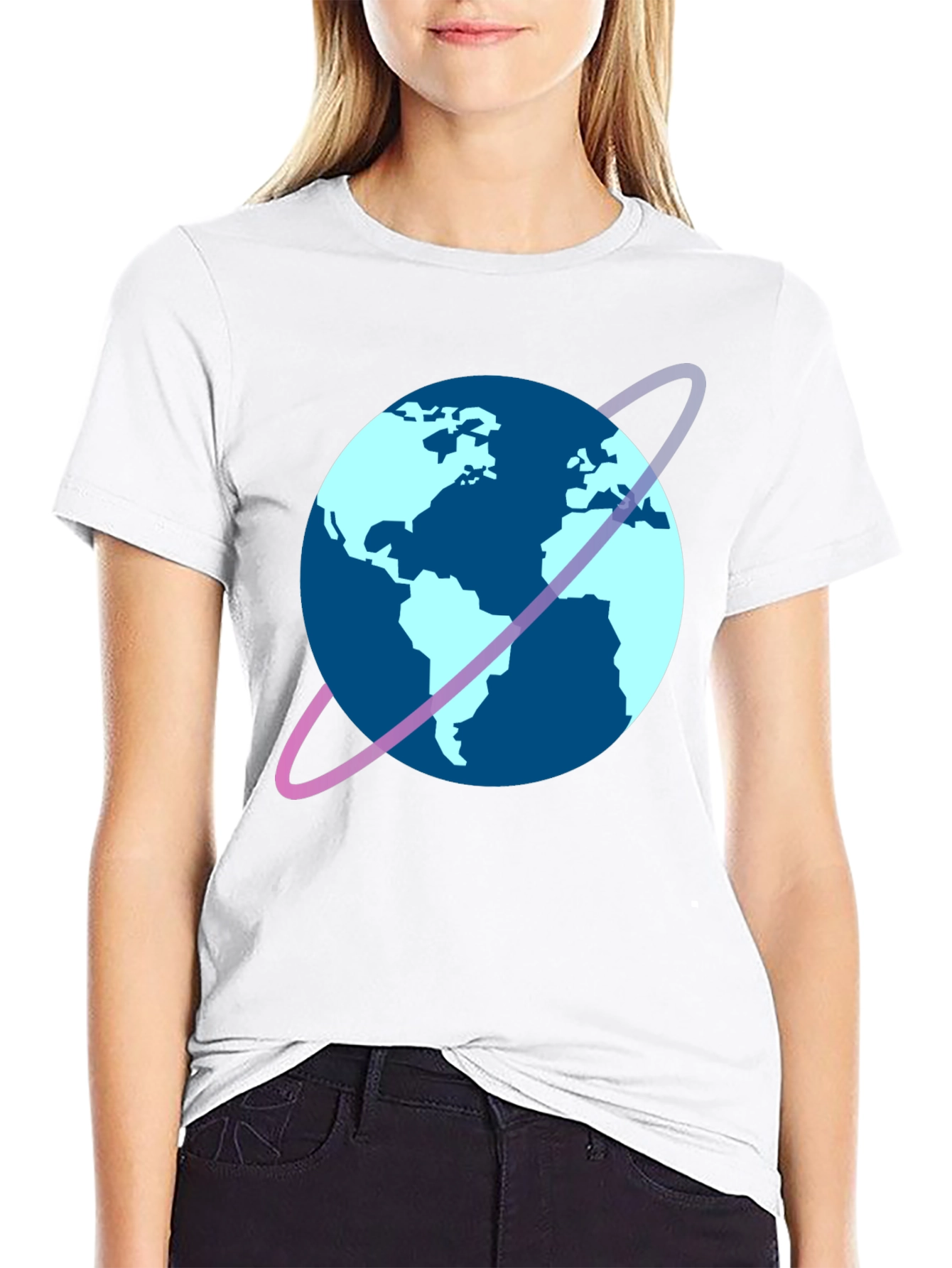 Black Planet Graphic Tee - Cool Earth Design view 9