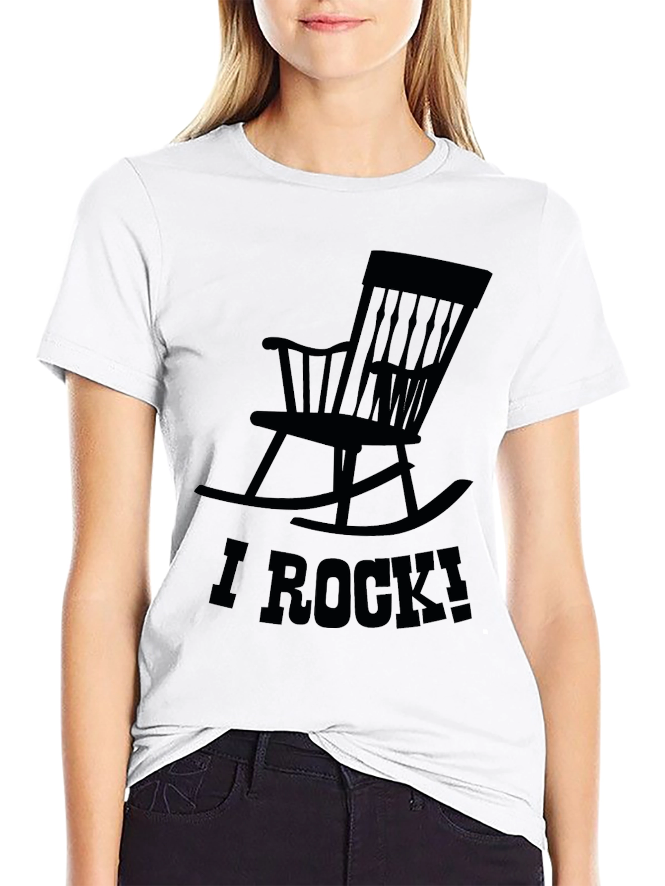 Black I Rock Rocking Chair Graphic T-Shirt view 9