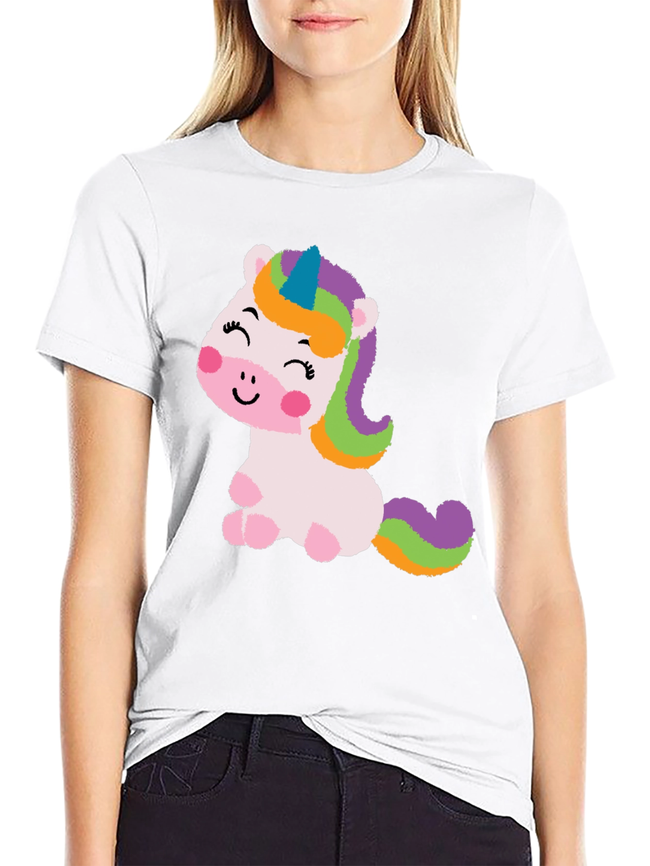 Black Unicorn Graphic Tee - Cute Kawaii Style Shirt view 9