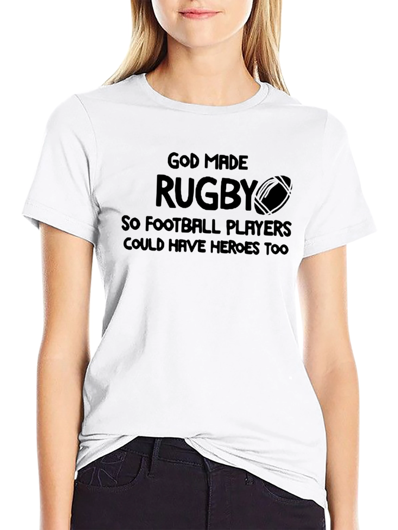 Black God Made Rugby T-Shirt view 9