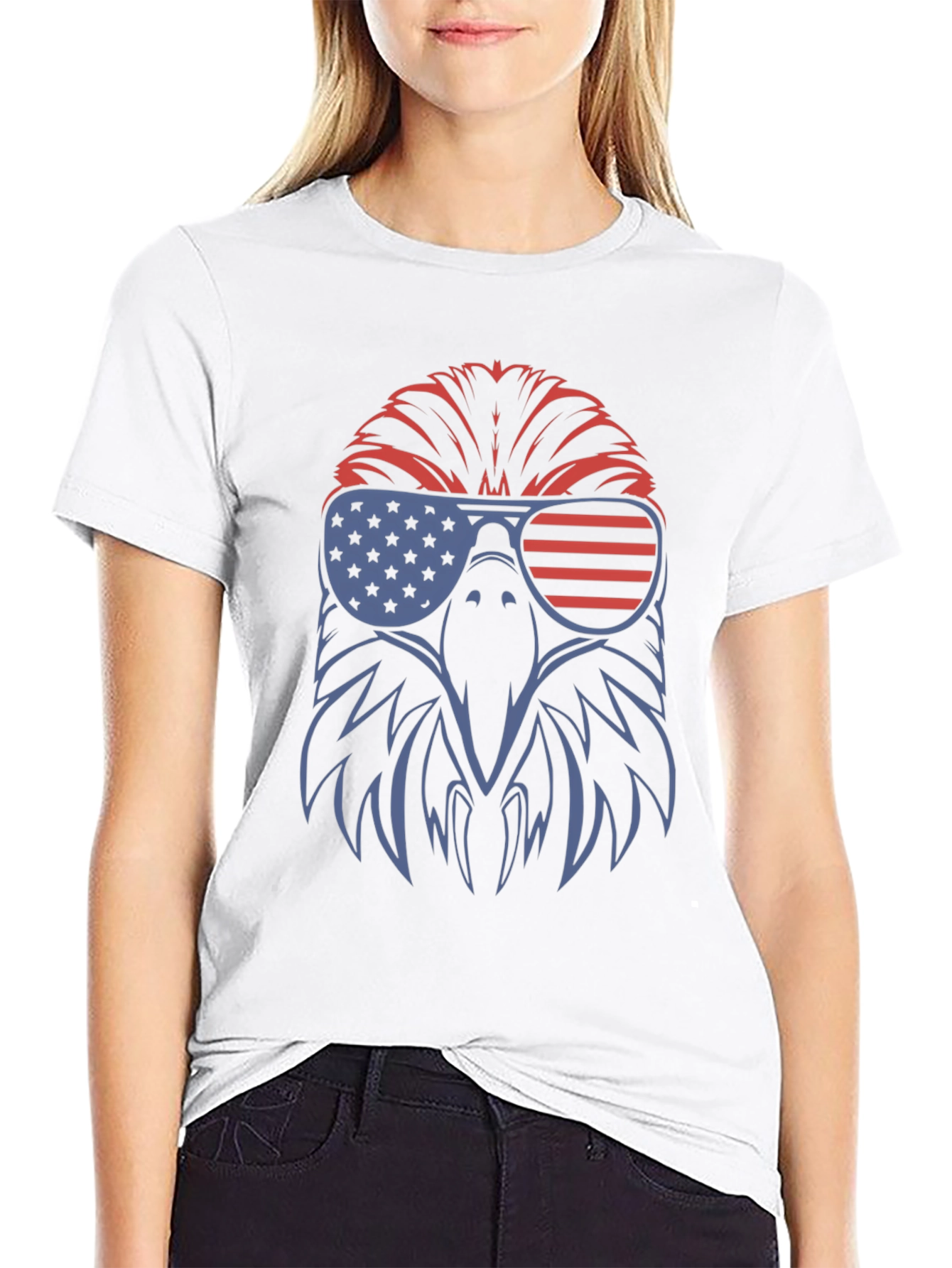 Black USA Eagle Graphic Tee - Patriotic Pride view 9