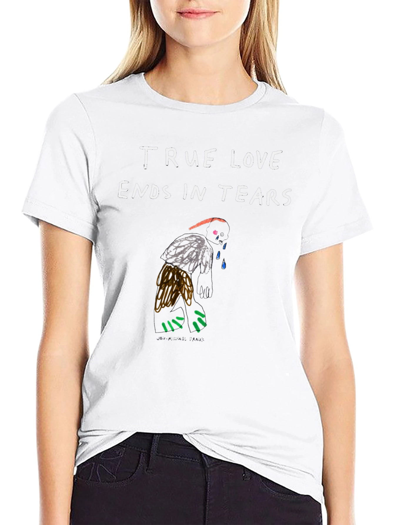 Black True Love Ends in Tears Graphic Tee view 9