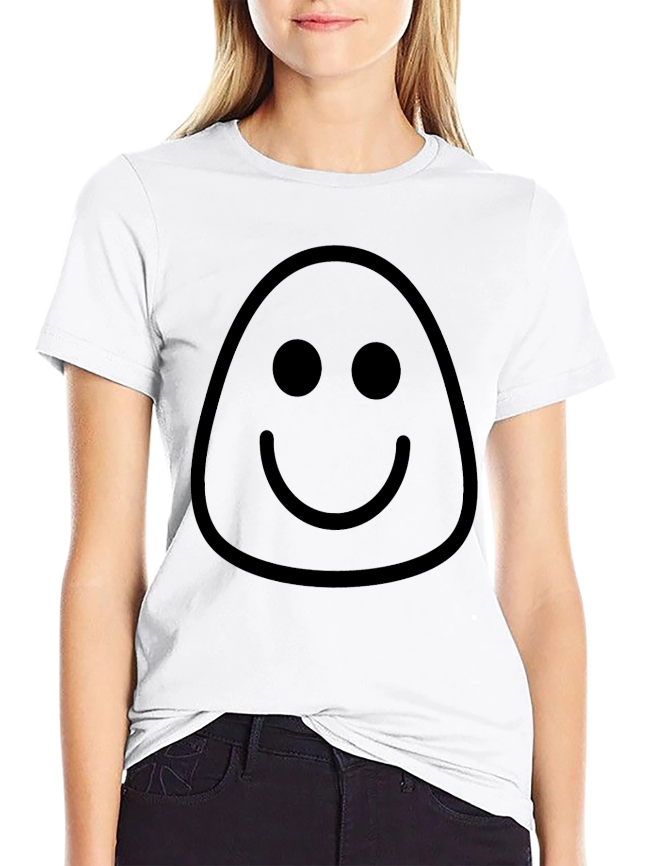 Black Smiley Face Graphic Tee - Men's Black T-Shirt view 9