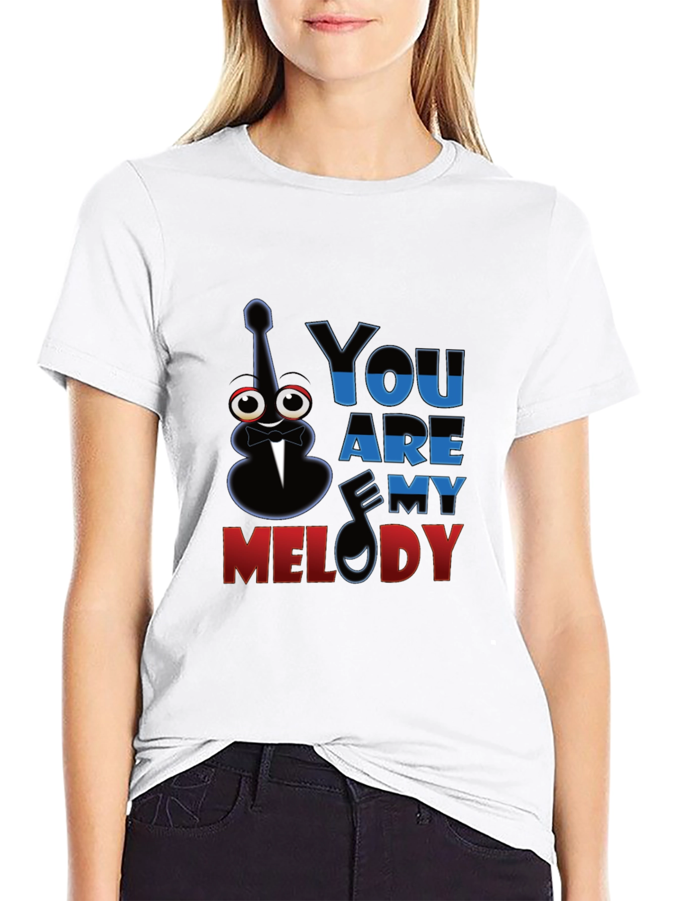 Black You Are My Melody Graphic T-Shirt view 9