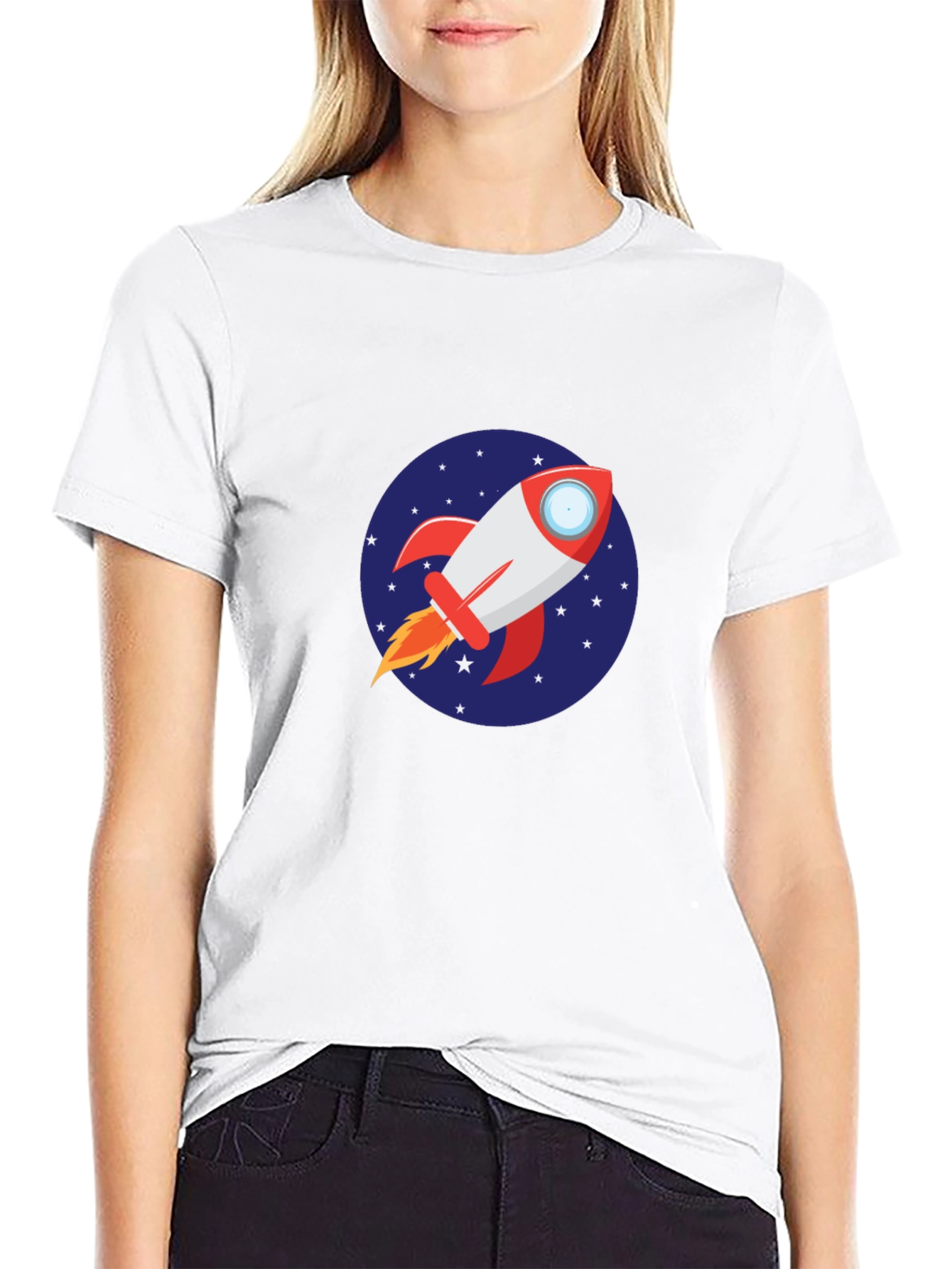 Black Rocket Launch Graphic Tee - Stylish Black T-Shirt view 9