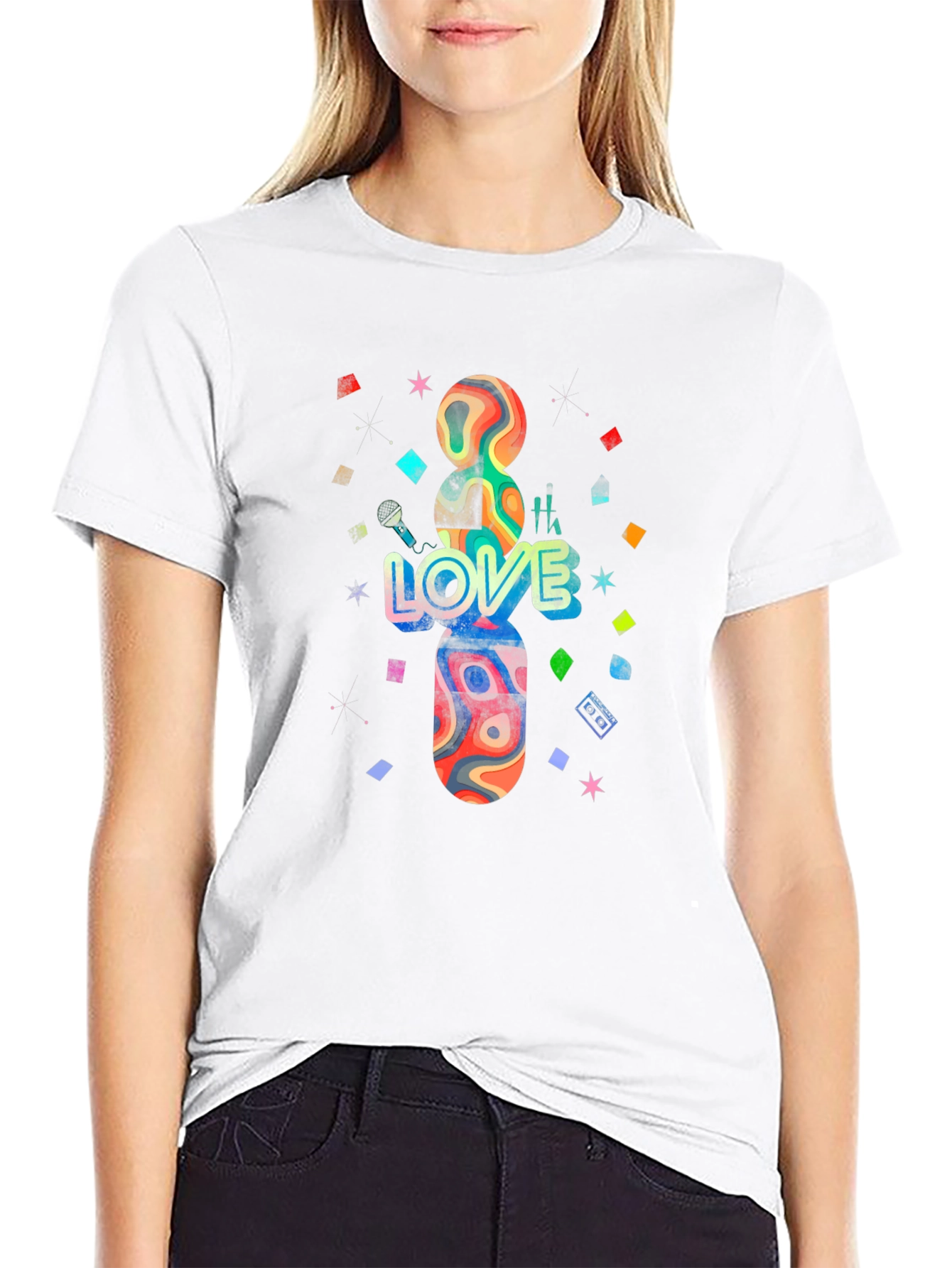 Black Love Wins T-Shirt - Abstract Design Tee view 9