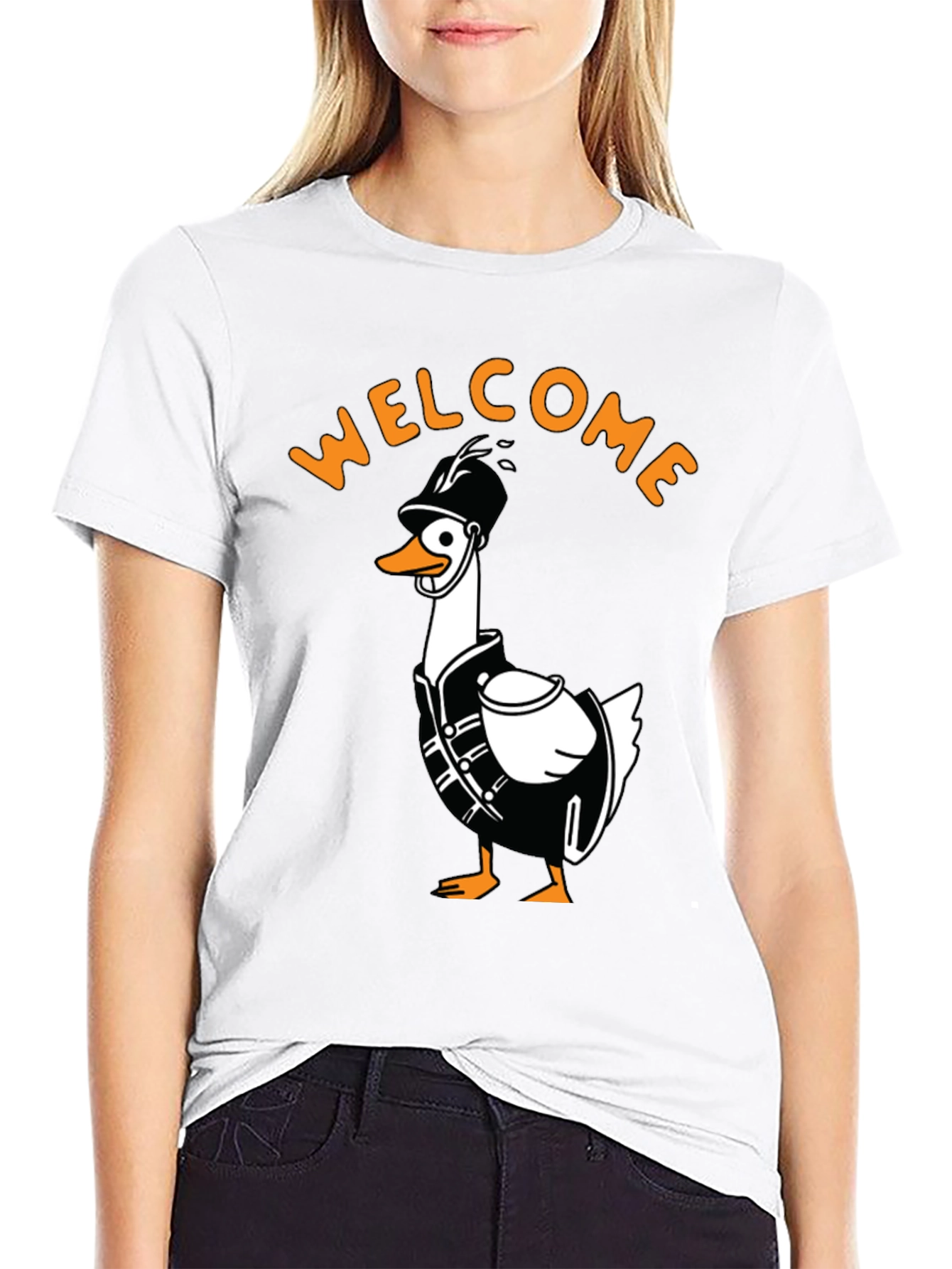 Black Welcome Duck Band T-Shirt view 9