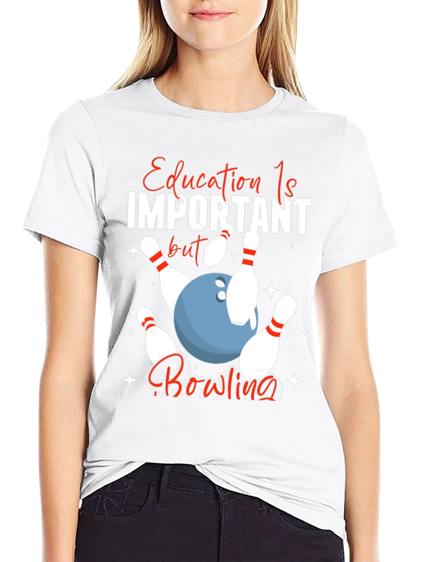 Black Education is Important Bowling T-Shirt view 9