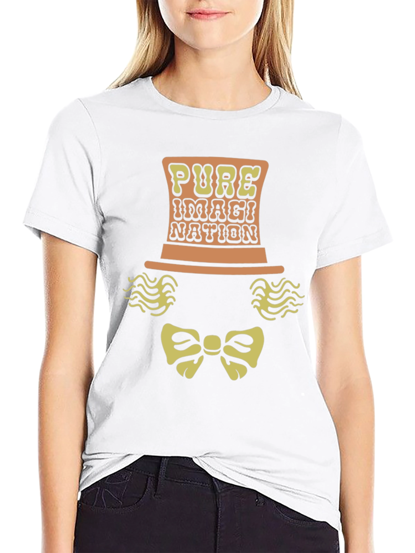 Black Pure Imagination T-Shirt | Whimsical Design view 9