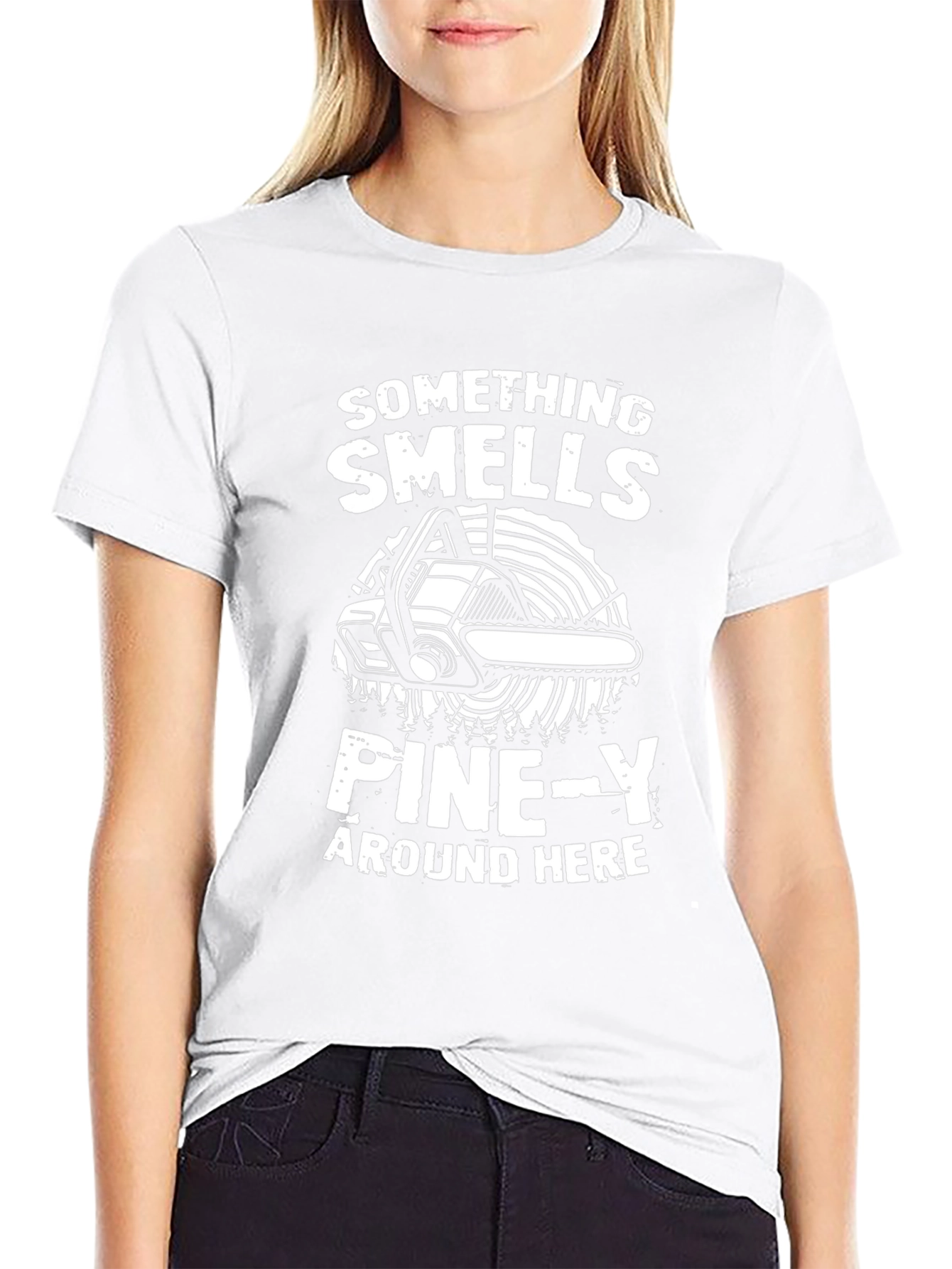 Black Something Smells Pine-y T-Shirt view 9