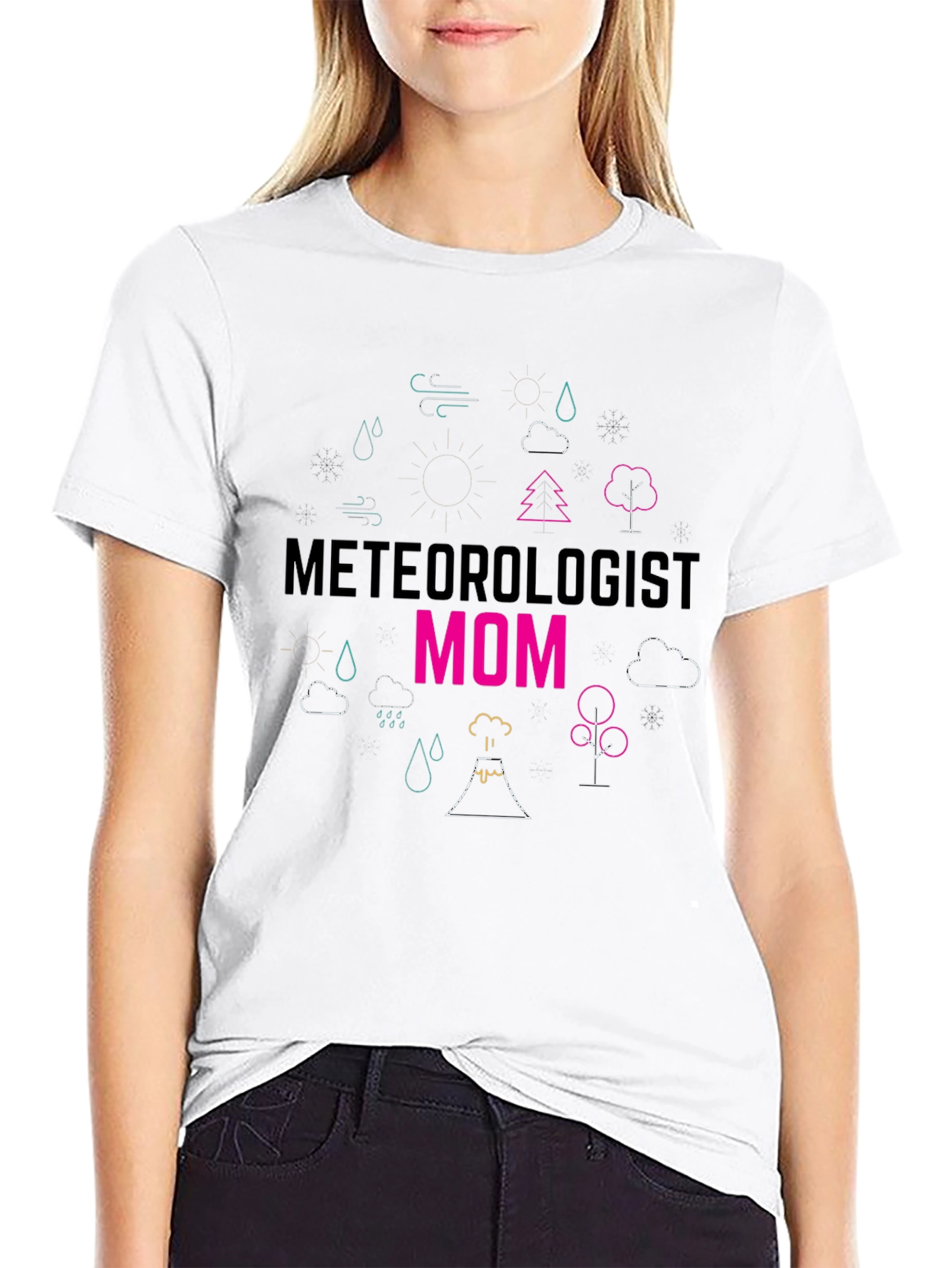Black Meteorologist Mom T-Shirt - Weather Lover Tee view 9