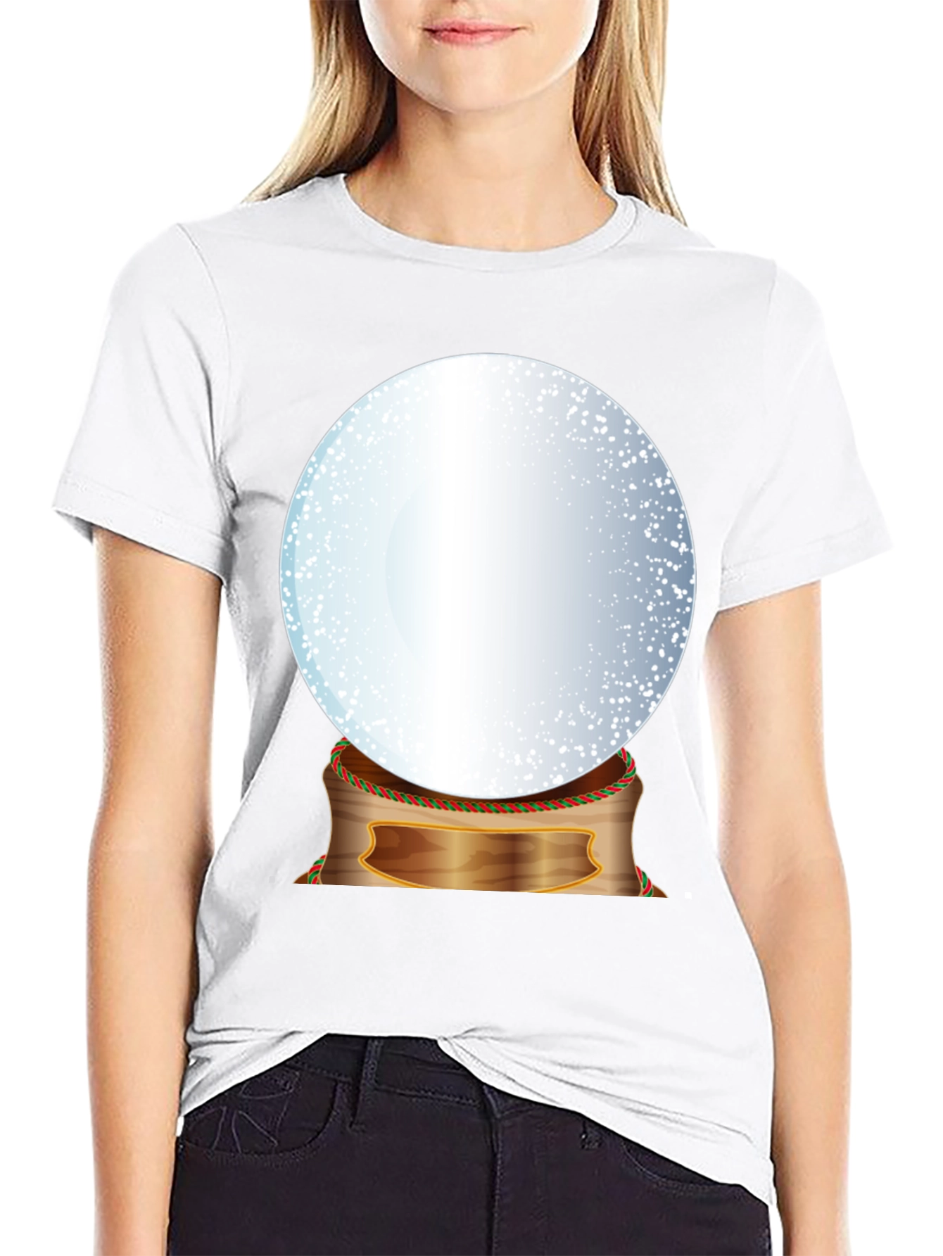 Black Snow Globe Graphic Tee - Holiday Fun! view 9