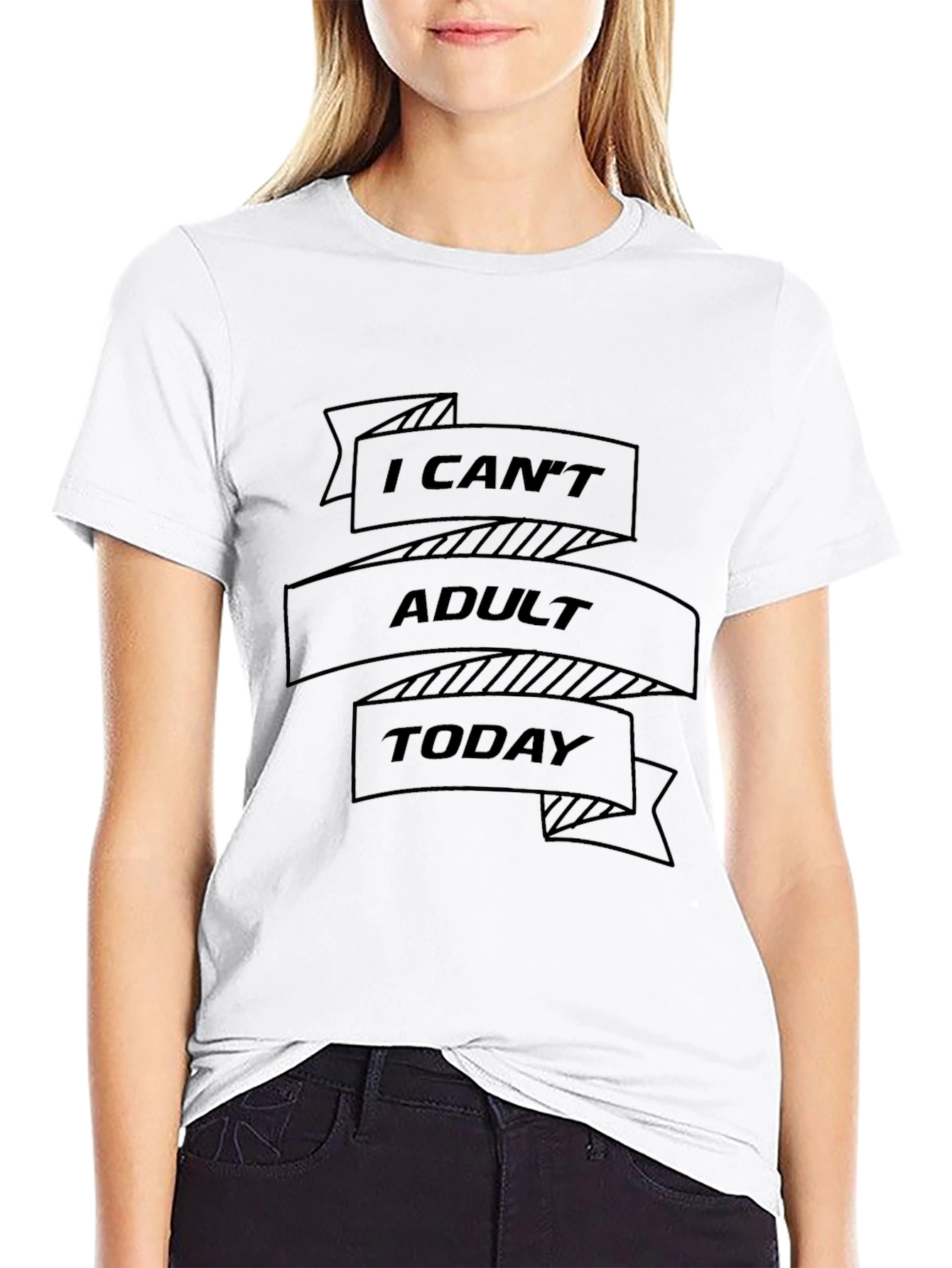 Black I Can't Adult Today T-Shirt, Funny Slogan Tee view 9