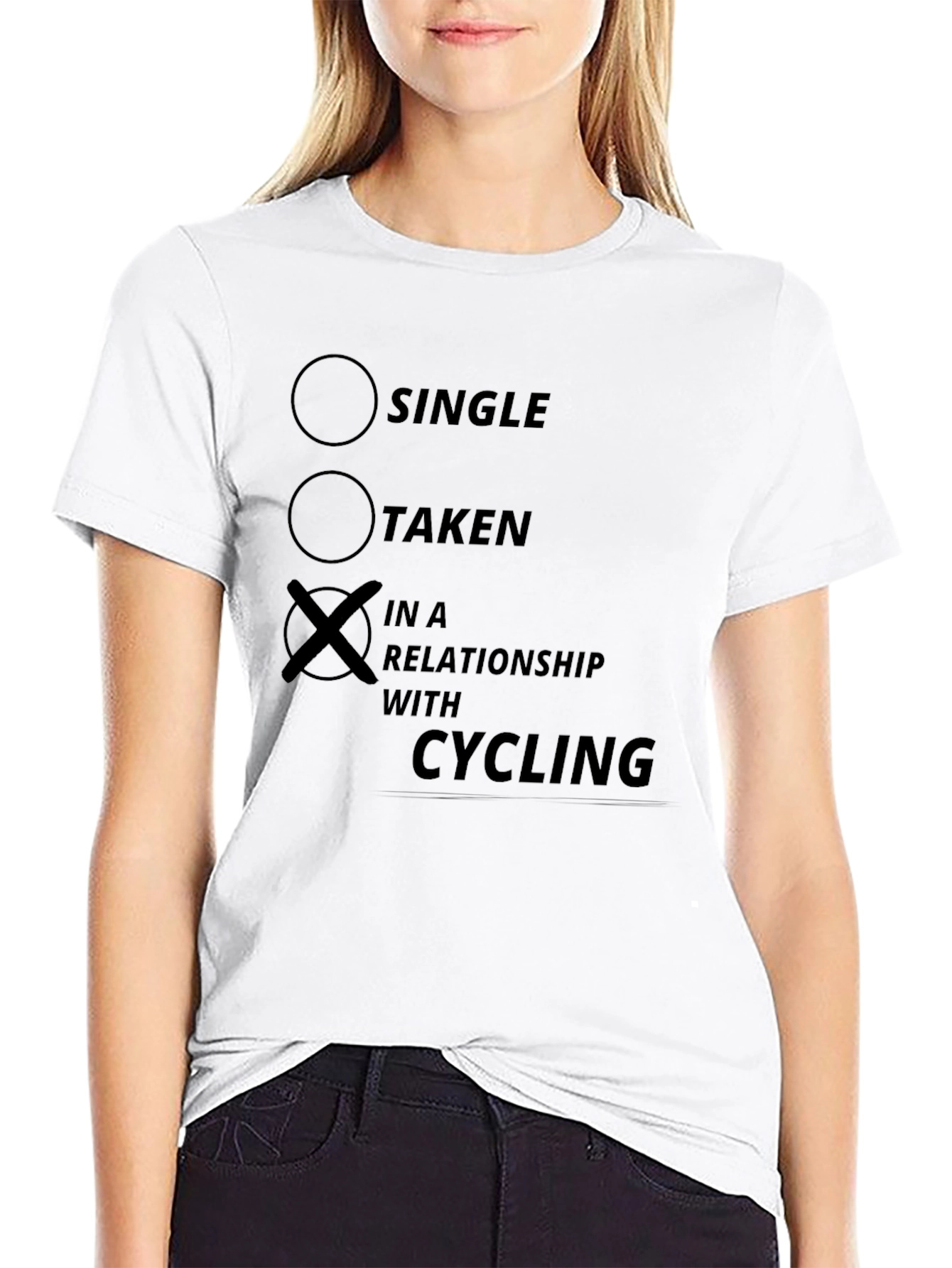 Black Cycling Relationship T-Shirt - Funny Cyclist Tee view 9