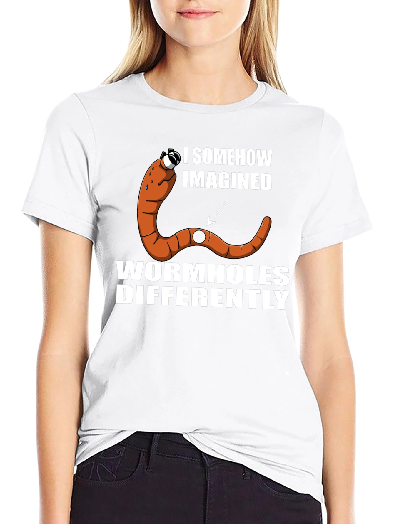 Black Wormhole Humor Graphic T-Shirt view 9
