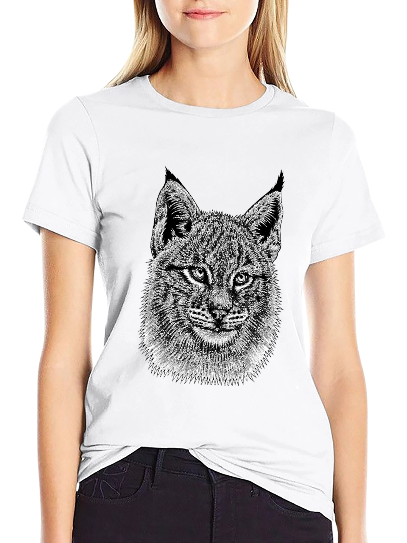 Black Lynx Graphic Tee - Black Crewneck T-Shirt view 9
