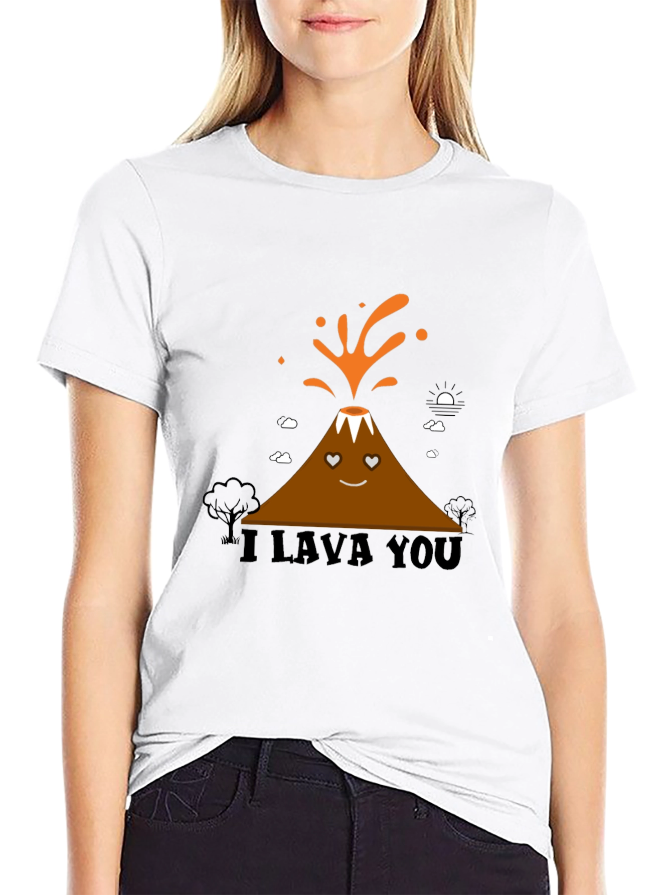 Black I Lava You Graphic Tee - Men's Black T-Shirt view 9