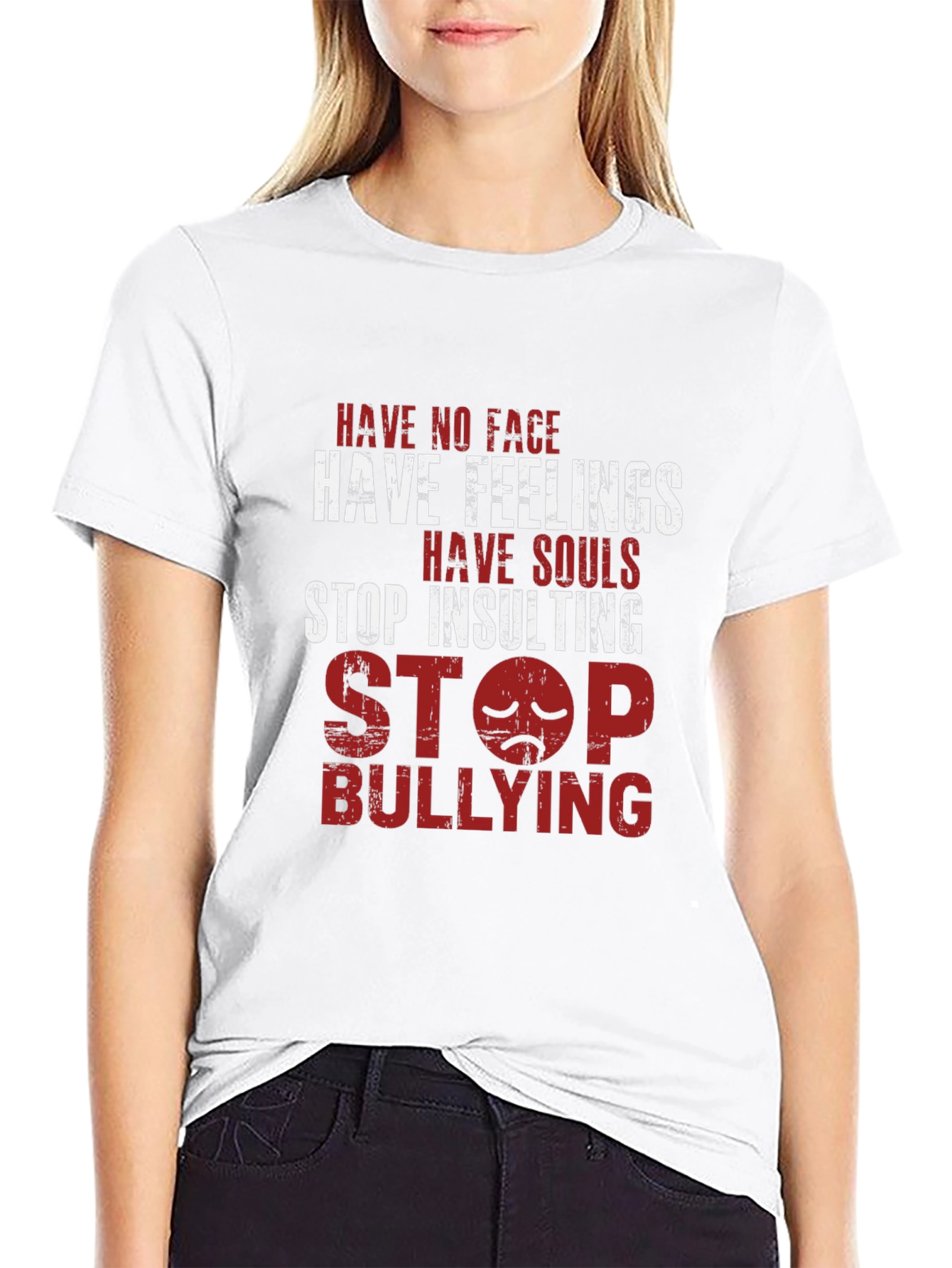 Black Stop Bullying Graphic Tee - Black Casual T-Shirt view 9