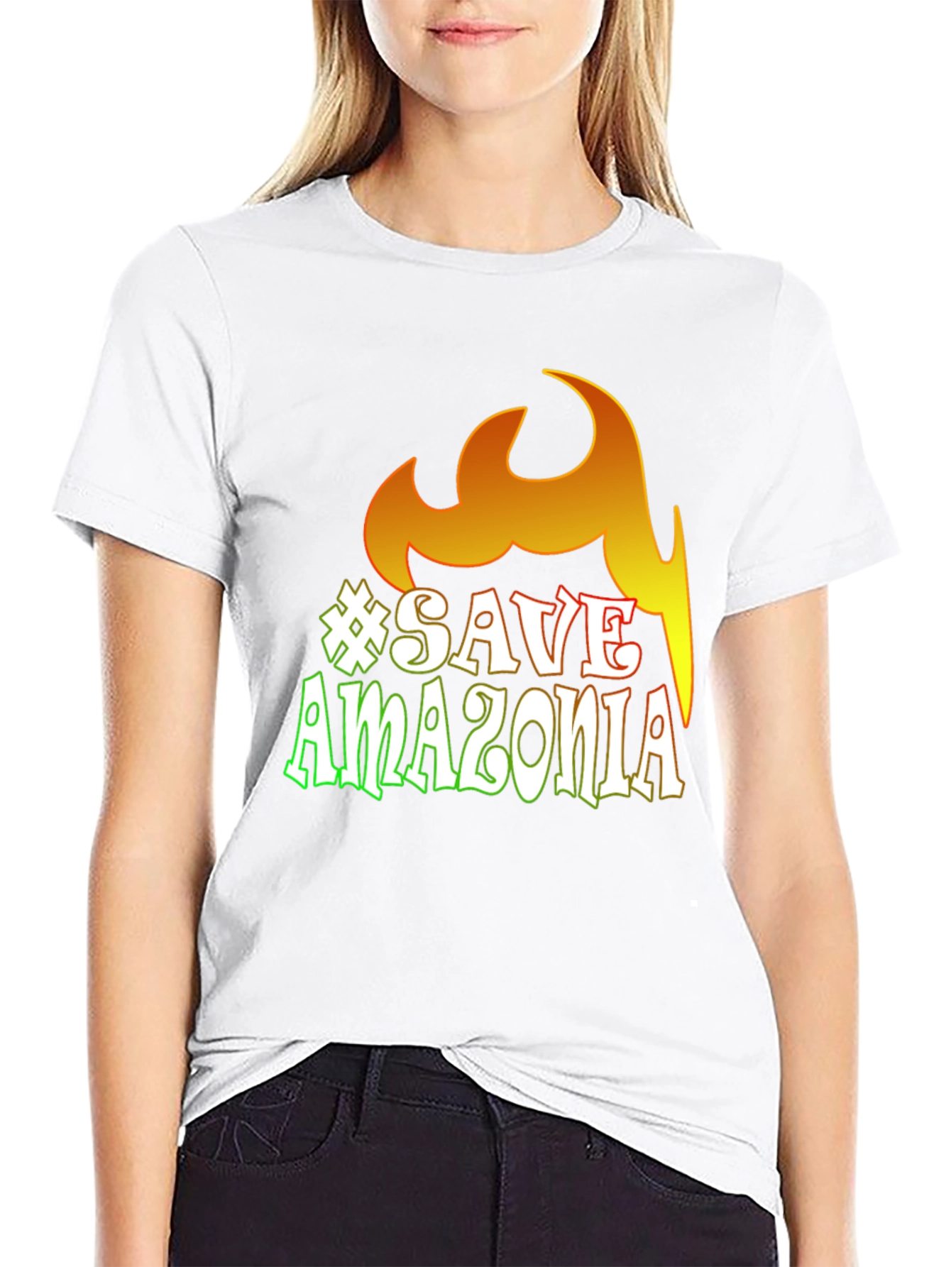 Black Save Amazonia Graphic Tee - Black T-Shirt view 9