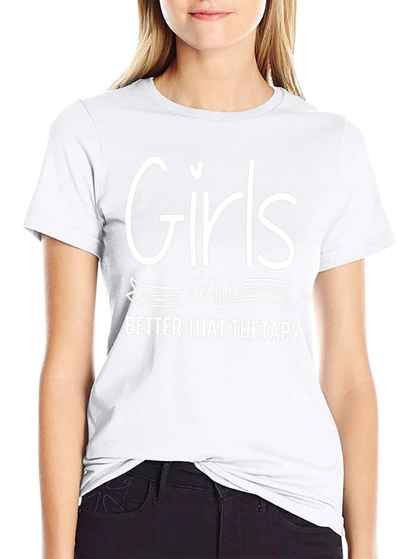 Black Girls Day Better Than Therapy T-Shirt view 9