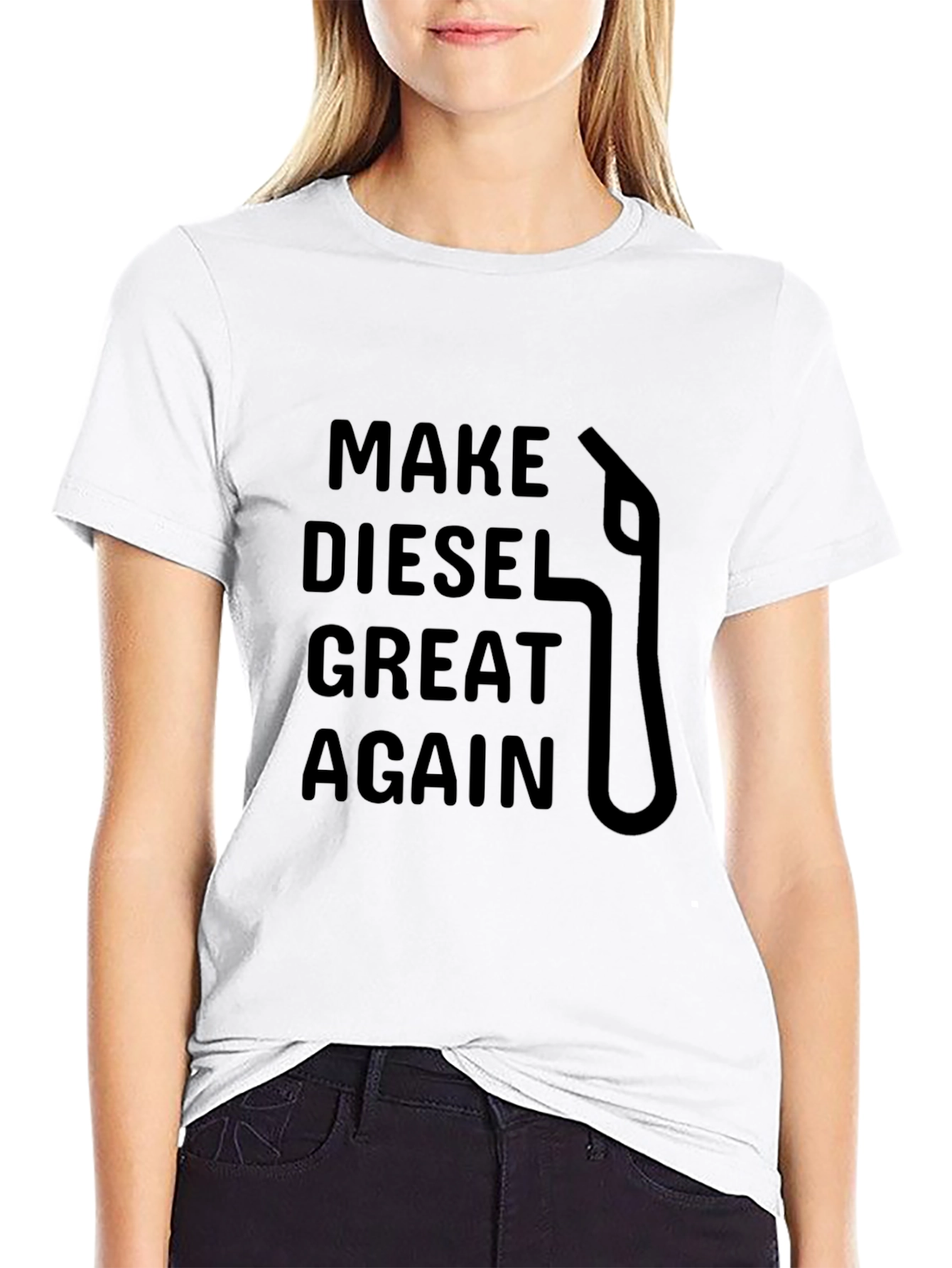Black Make Diesel Great Again Graphic T-Shirt view 9