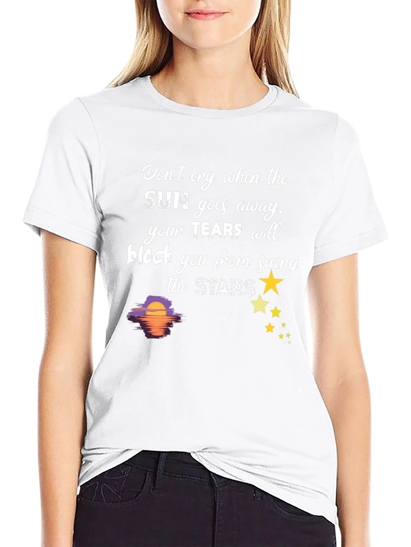 Black Inspirational Stars Graphic Tee view 9