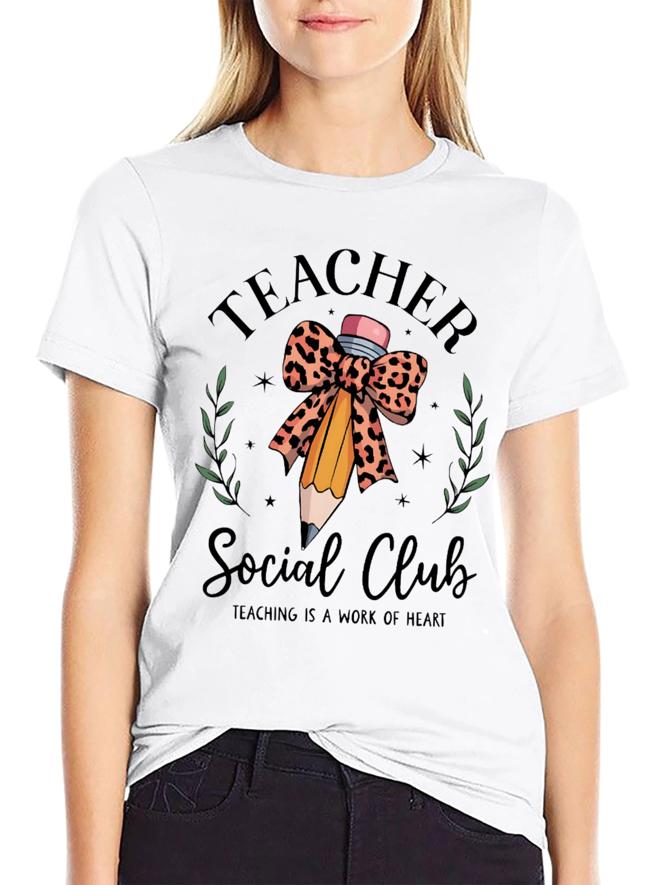 Black Teacher Social Club Tee - Teaching is a Work of Heart view 9