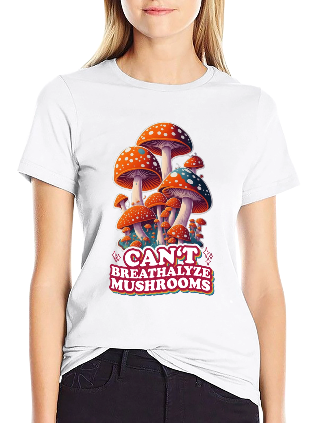 Black Mushroom Graphic T-Shirt view 9