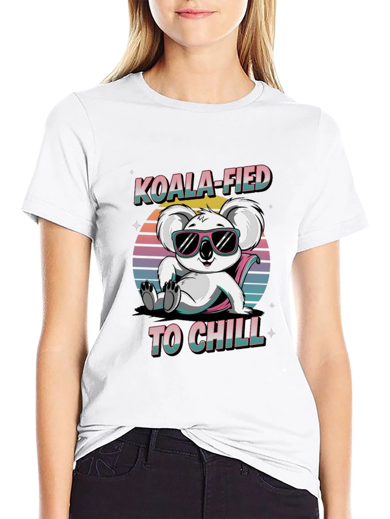 Black Koala-fied To Chill Graphic T-Shirt view 9