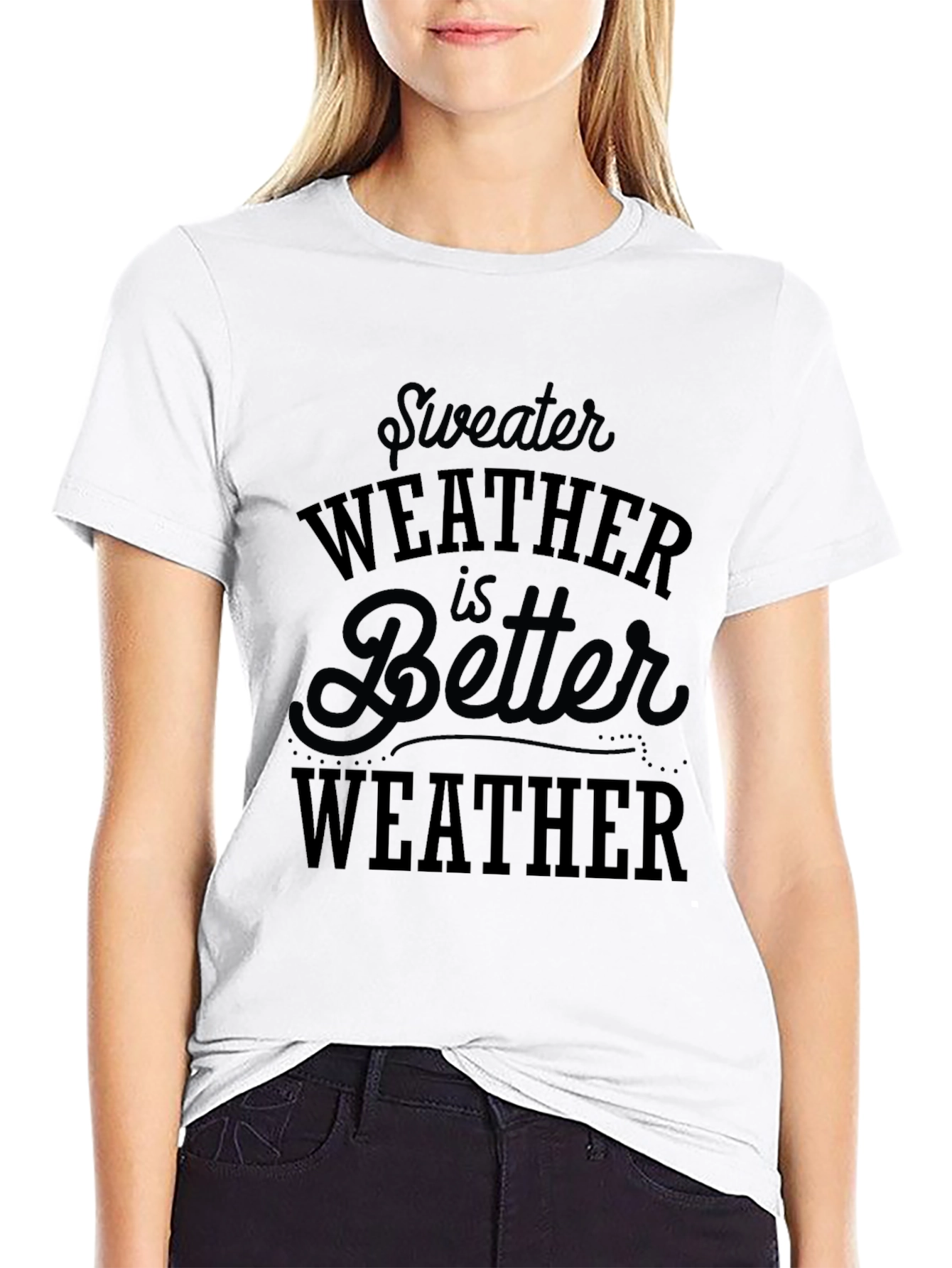 Black Sweater Weather Graphic Tee view 9