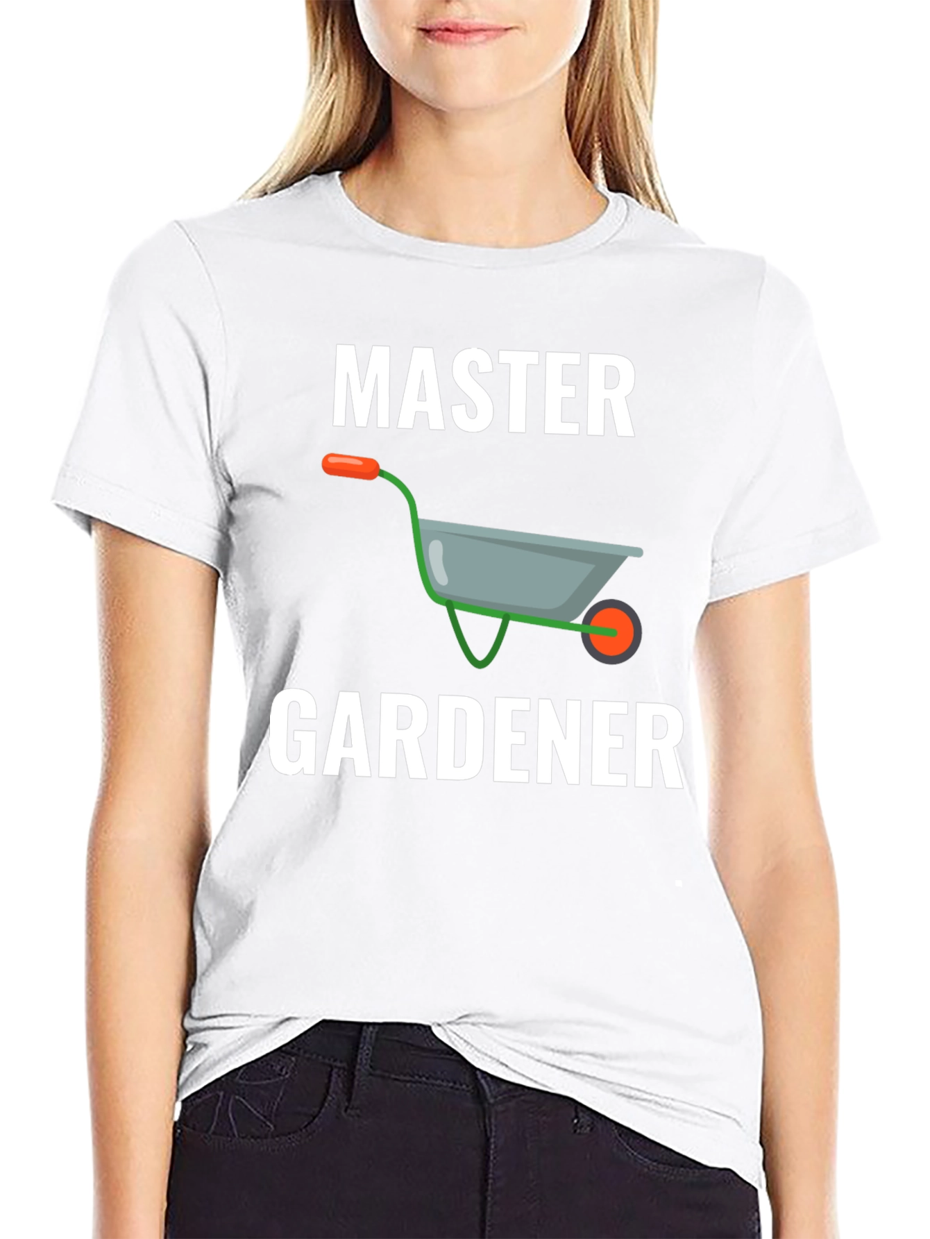 Black Master Gardener Graphic Tee - Wheelbarrow Design view 9