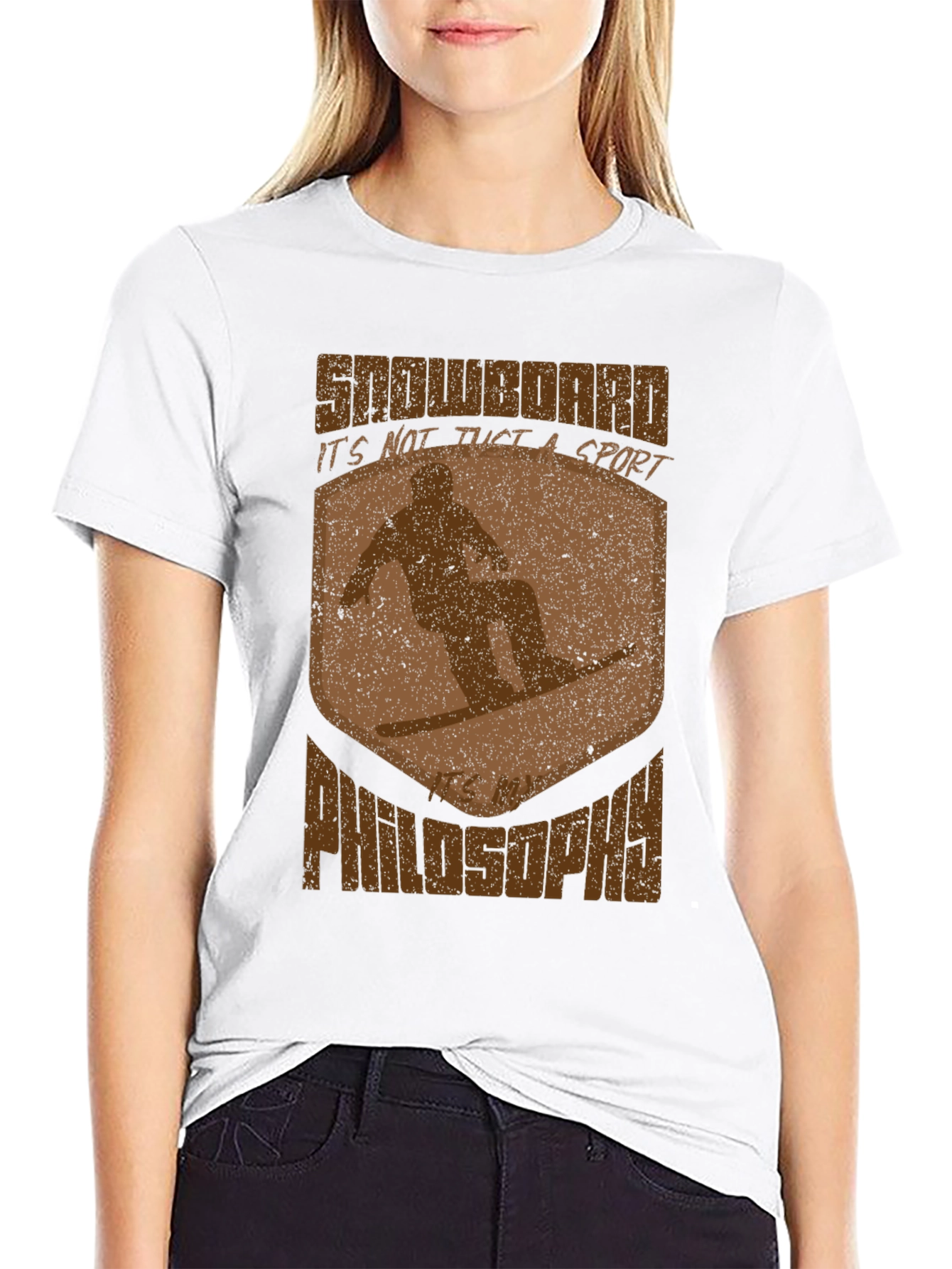 Black Snowboard Philosophy Graphic T-Shirt view 9