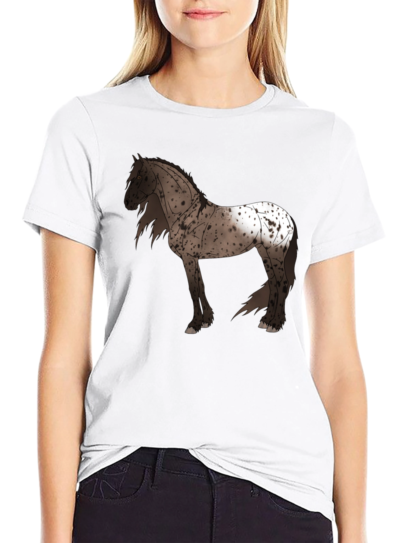 Black Horse Graphic Tee - Stylish Men's Black T-Shirt view 9