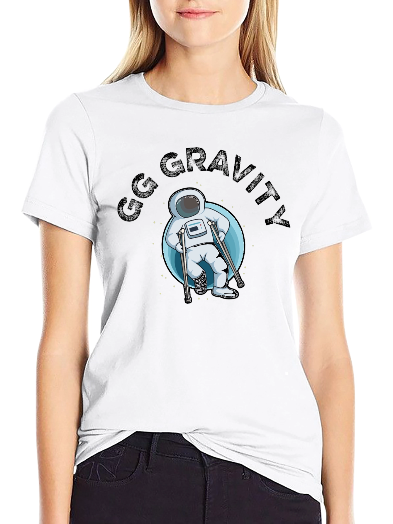 Black GG Gravity Astronaut T-Shirt view 9