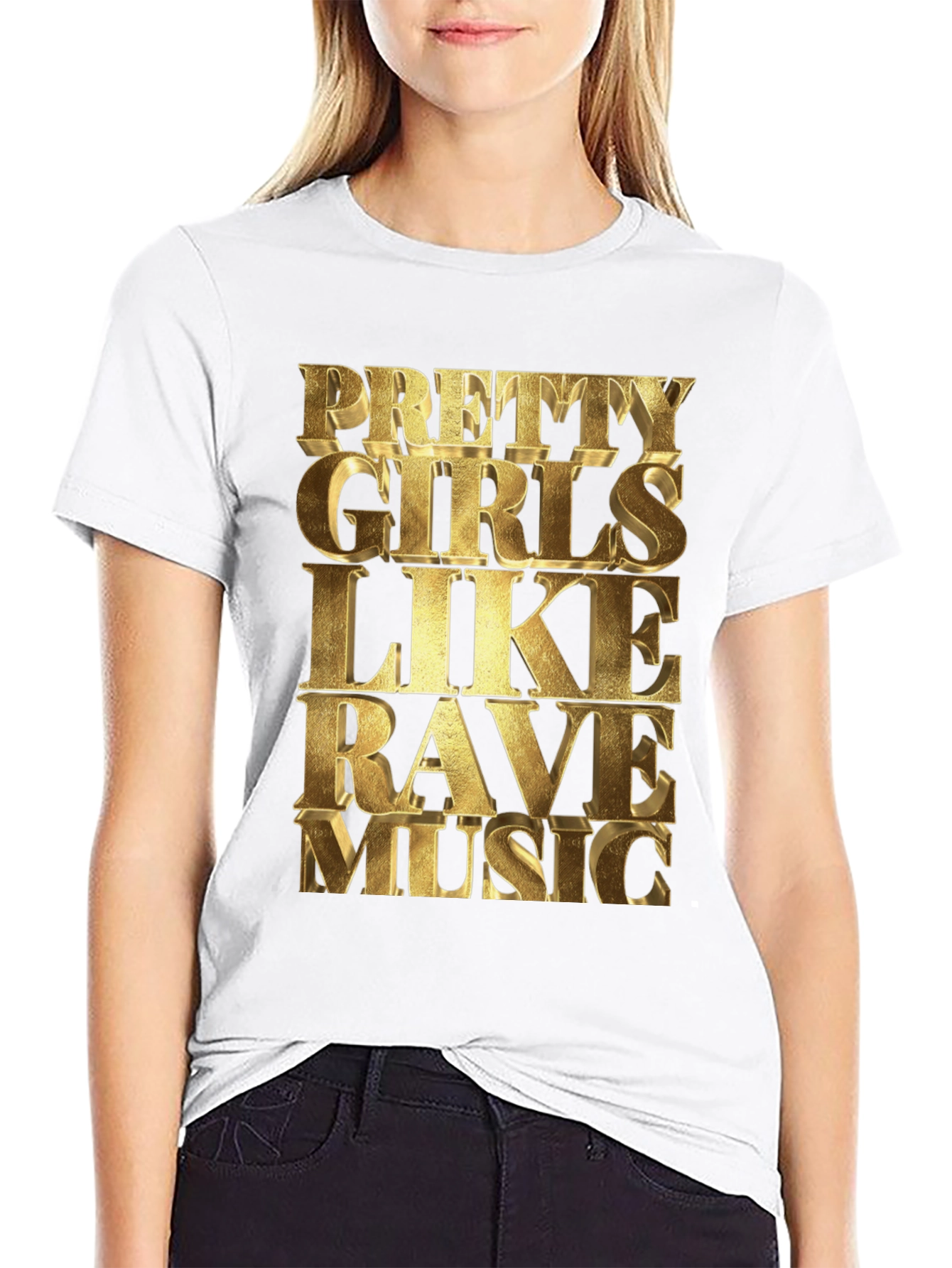 Black Pretty Girls Like Rave Music Black T-Shirt view 9