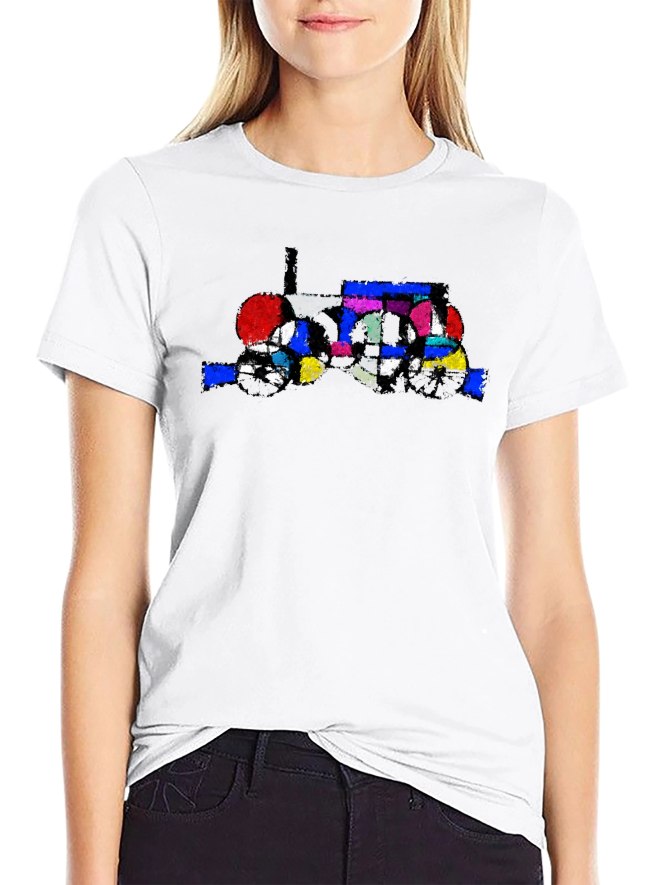Colorful Tractor Graphic Tee - 9