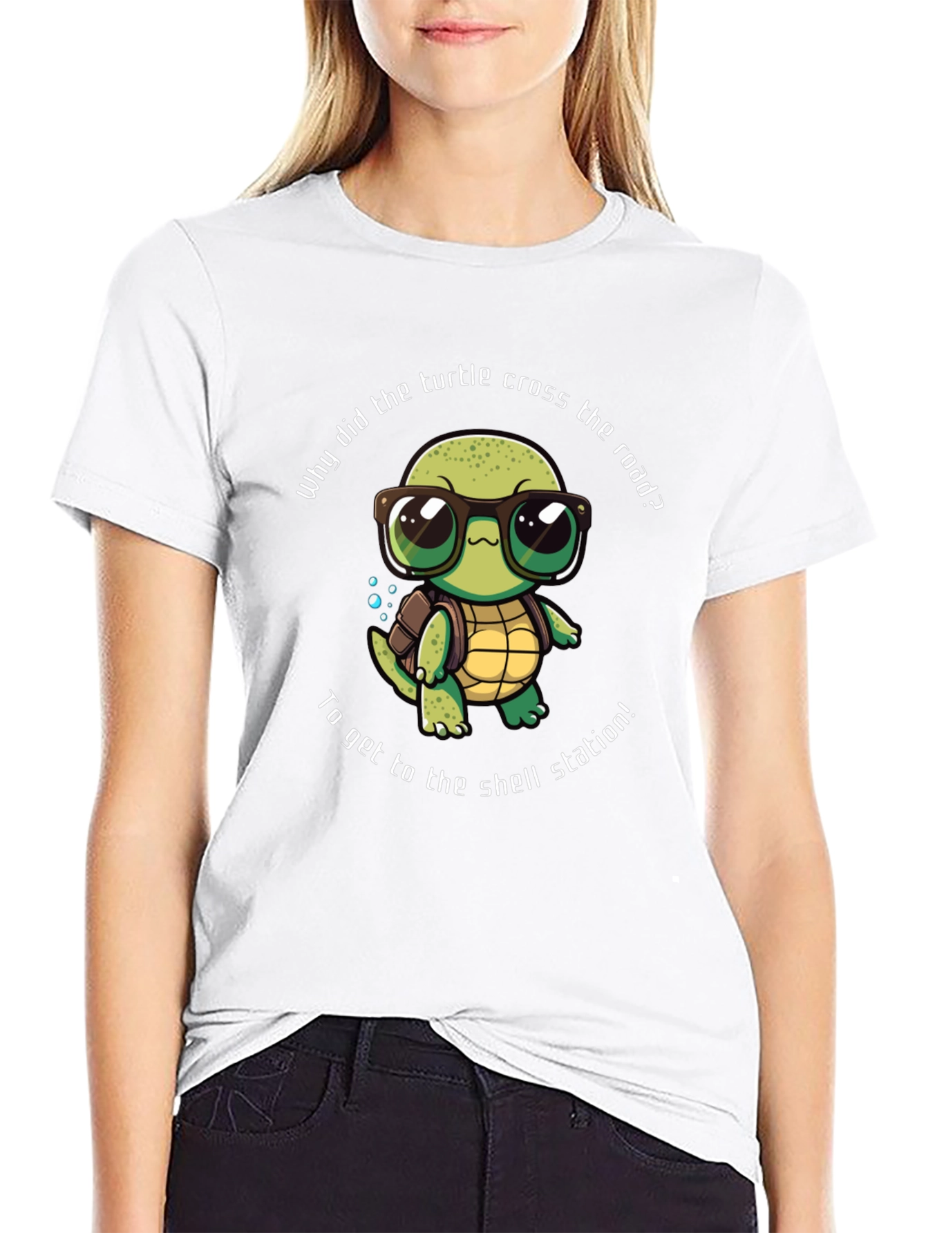 Black Turtle Shell Station Graphic T-Shirt view 9