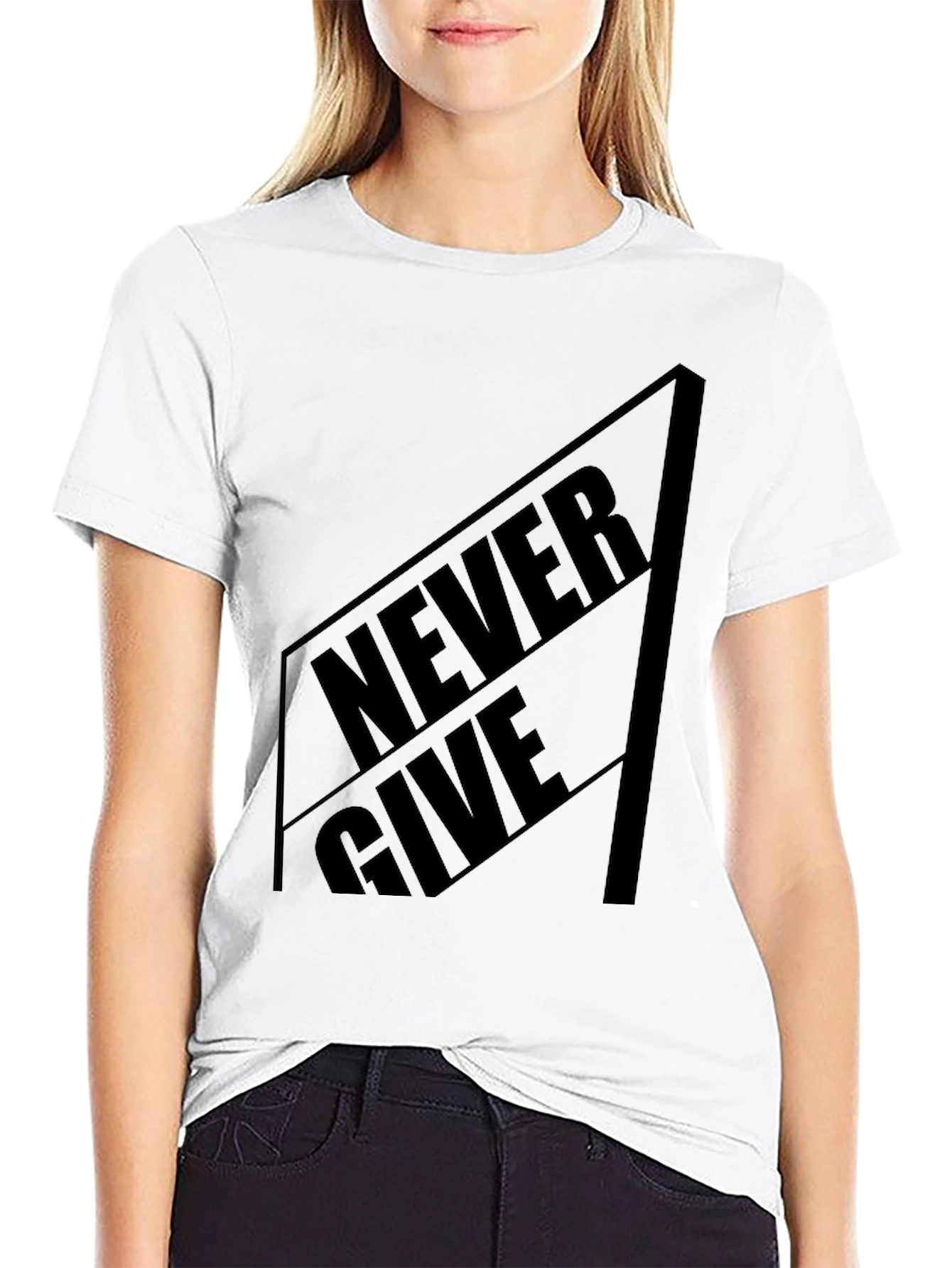 Black Never Give Black Graphic Tee - Stylish Menswear view 9